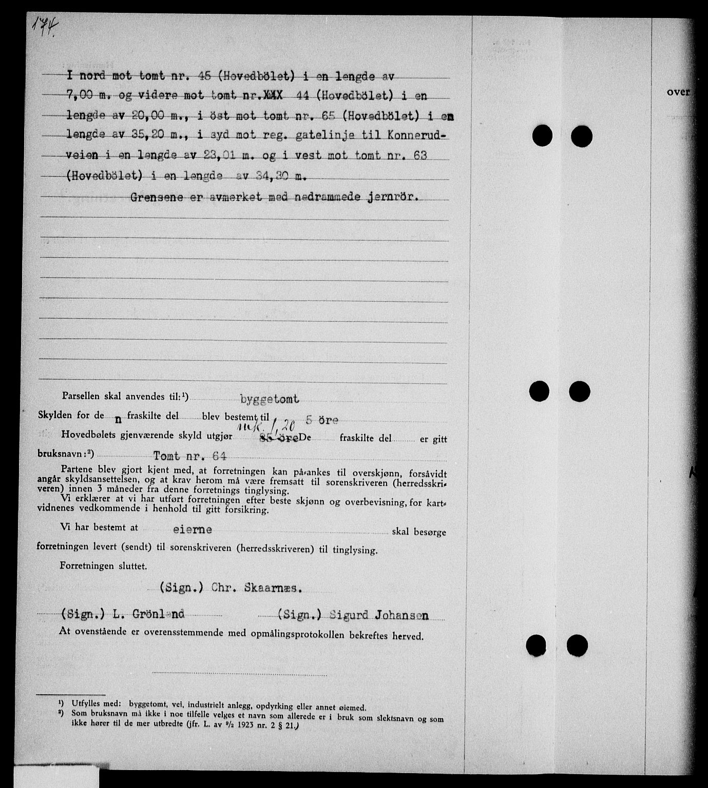 Holmestrand sorenskriveri, SAKO/A-67/G/Ga/Gaa/L0054: Mortgage book no. A-54, 1941-1942, Diary no: : 1686/1941