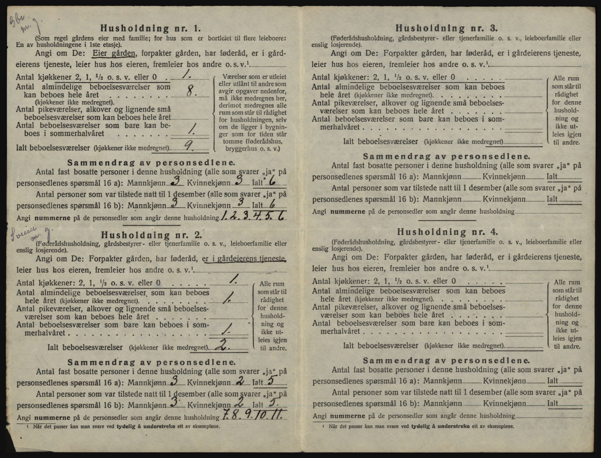 SAO, 1920 census for Idd, 1920, p. 1607