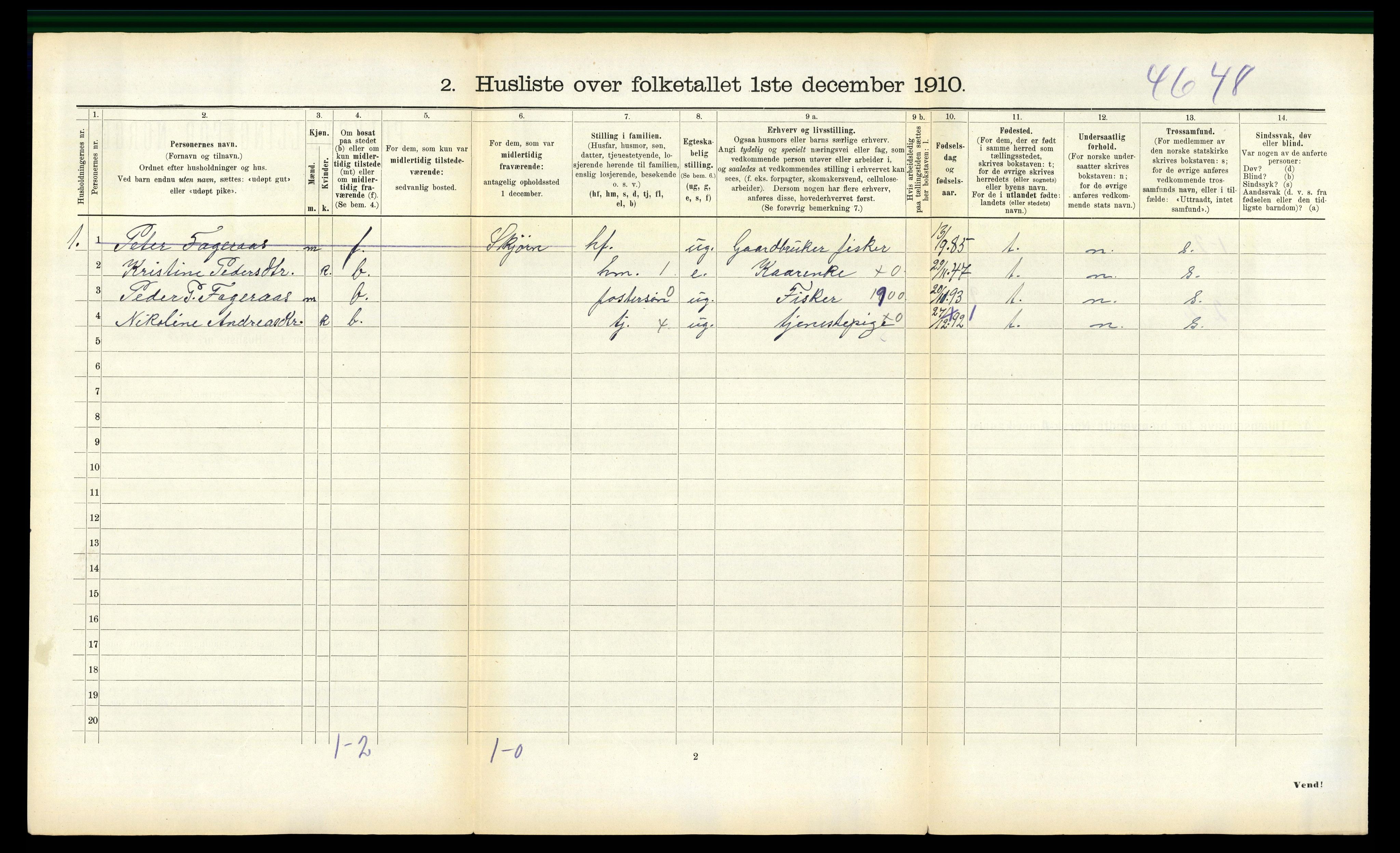 RA, 1910 census for Stadsbygd, 1910, p. 94
