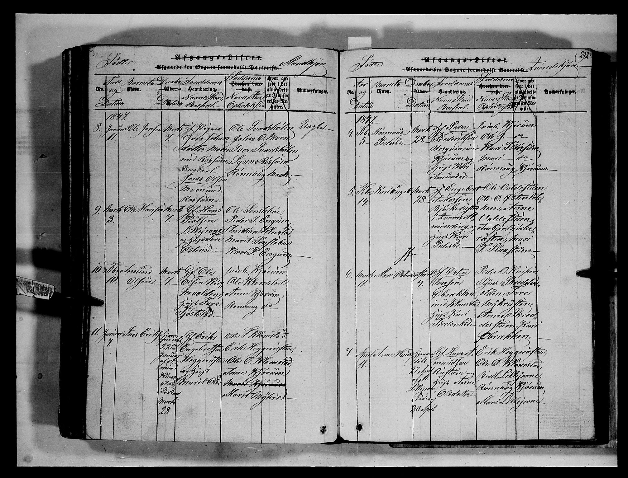 Fron prestekontor, AV/SAH-PREST-078/H/Ha/Hab/L0002: Parish register (copy) no. 2, 1816-1850, p. 292