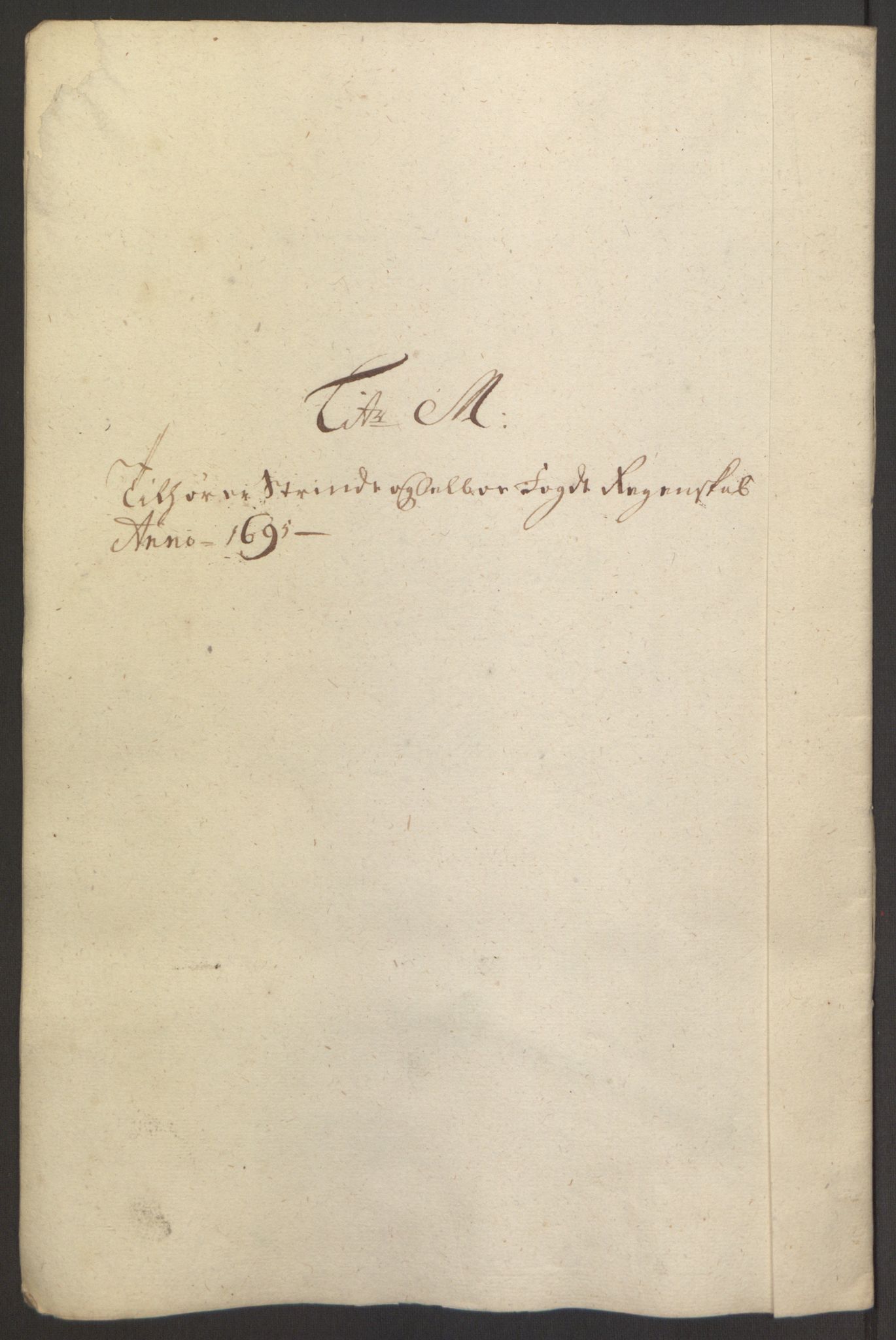 Rentekammeret inntil 1814, Reviderte regnskaper, Fogderegnskap, RA/EA-4092/R61/L4105: Fogderegnskap Strinda og Selbu, 1695, p. 100