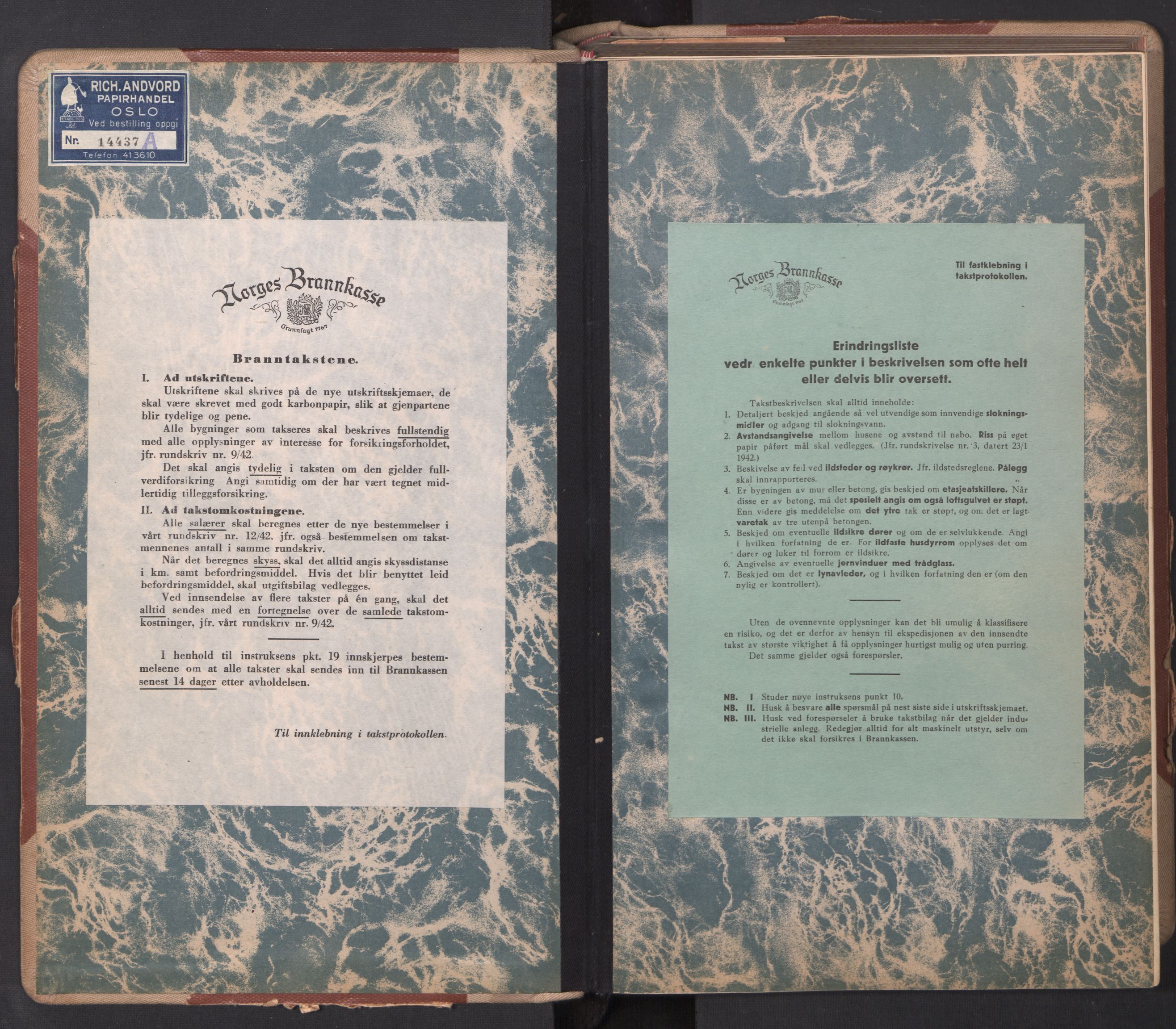 Norges brannkasse, branntakster Asker, AV/SAO-A-11380/F/Fa/L0016: Branntakstprotokoll, 1949-1952