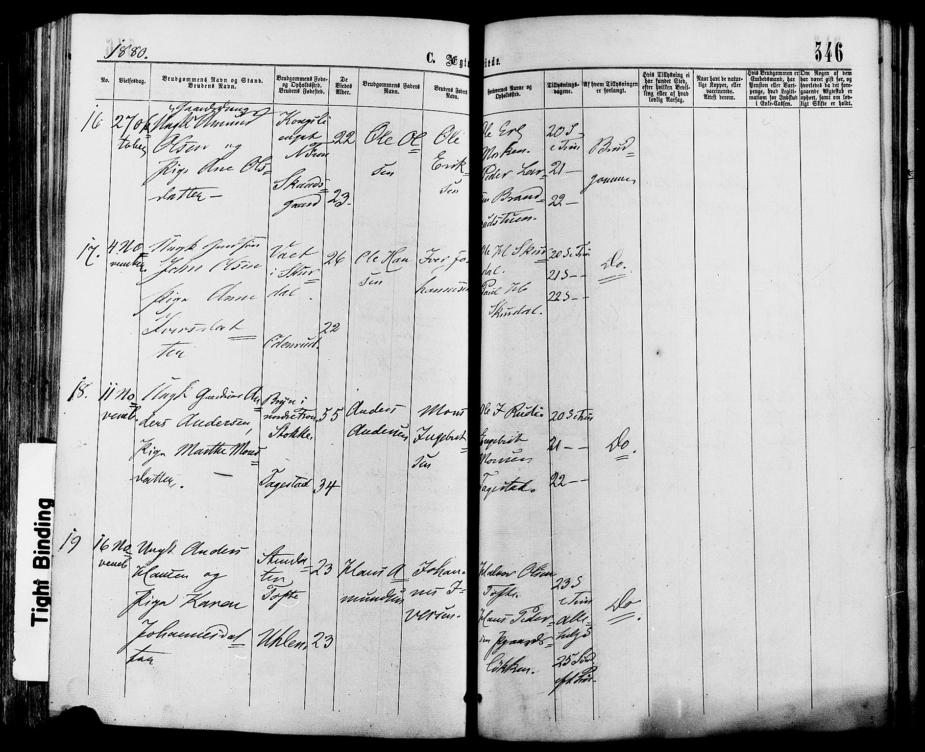 Sør-Fron prestekontor, AV/SAH-PREST-010/H/Ha/Haa/L0002: Parish register (official) no. 2, 1864-1880, p. 346