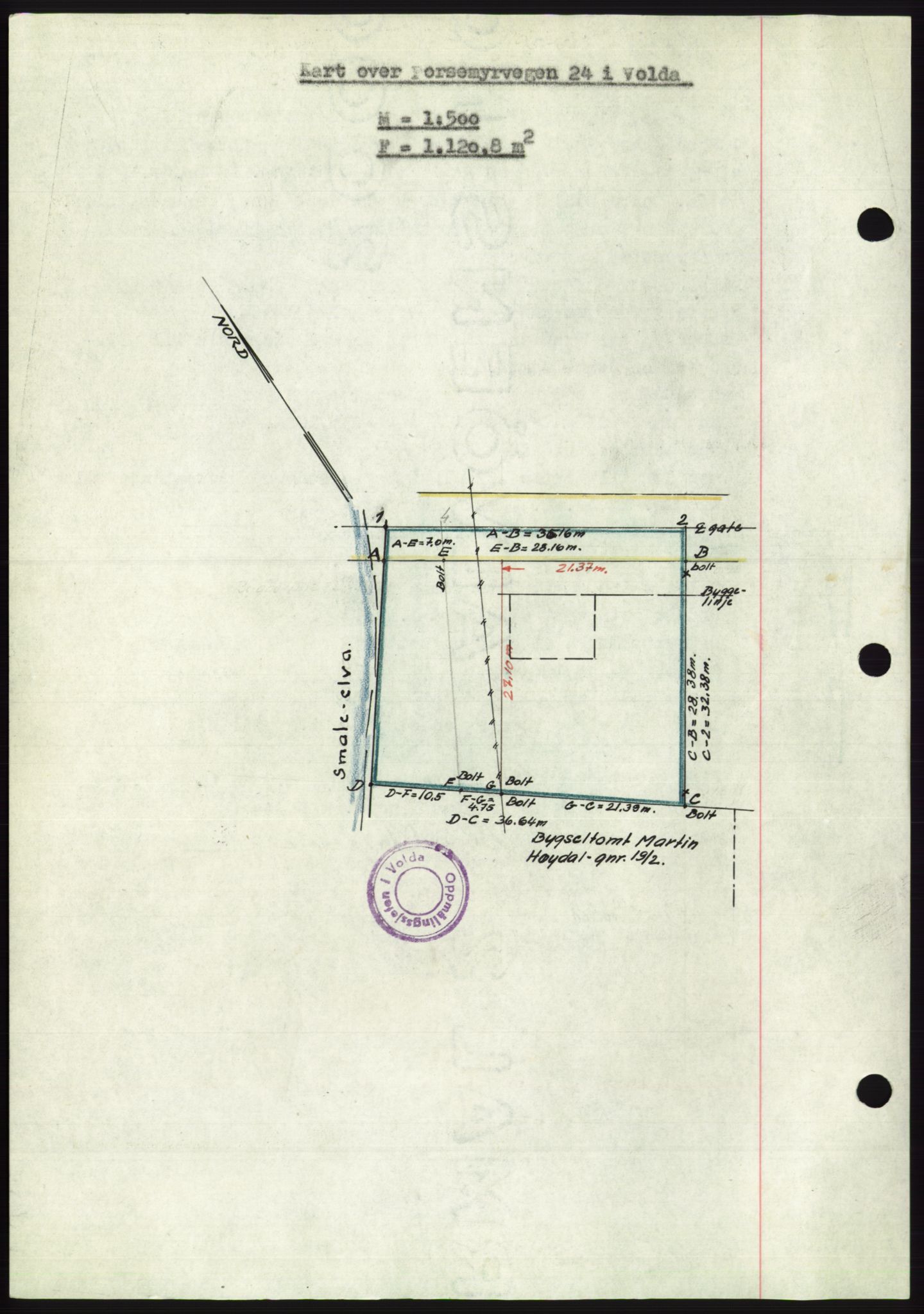 Søre Sunnmøre sorenskriveri, AV/SAT-A-4122/1/2/2C/L0101: Mortgage book no. 27A, 1955-1955, Diary no: : 1173/1955