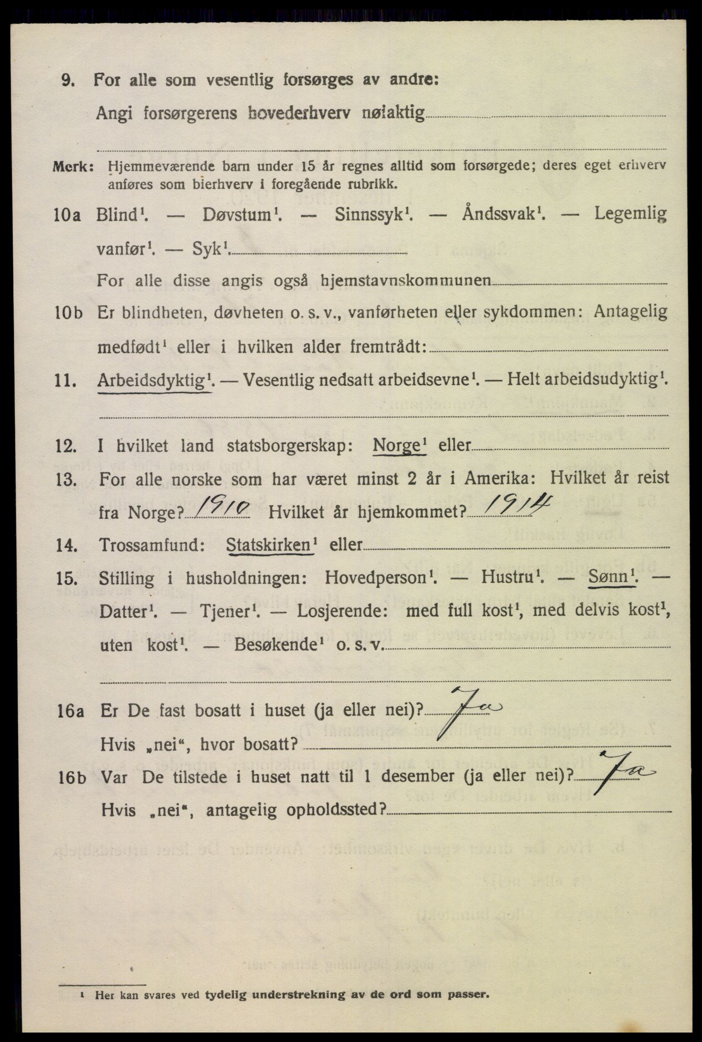 SAK, 1920 census for Søgne, 1920, p. 3506