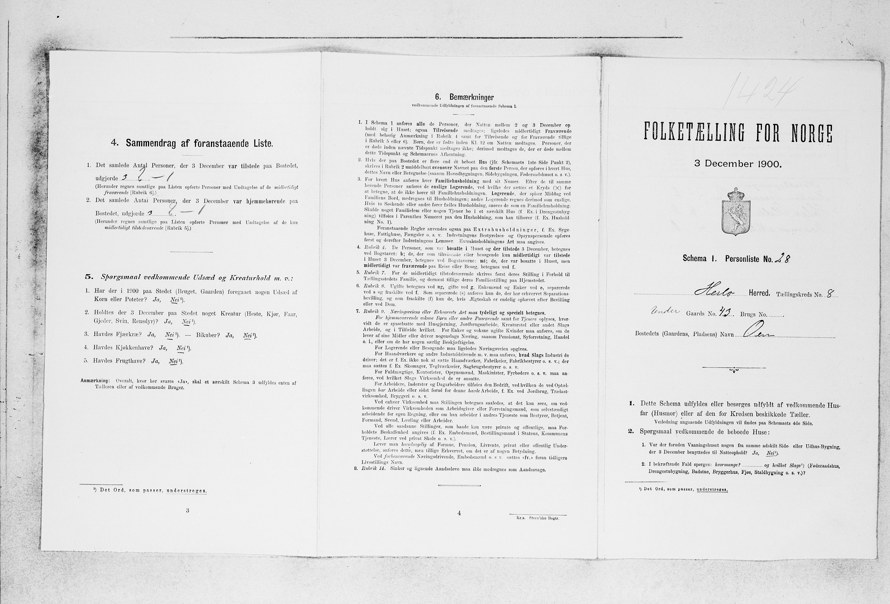 SAB, 1900 census for Herdla, 1900, p. 956