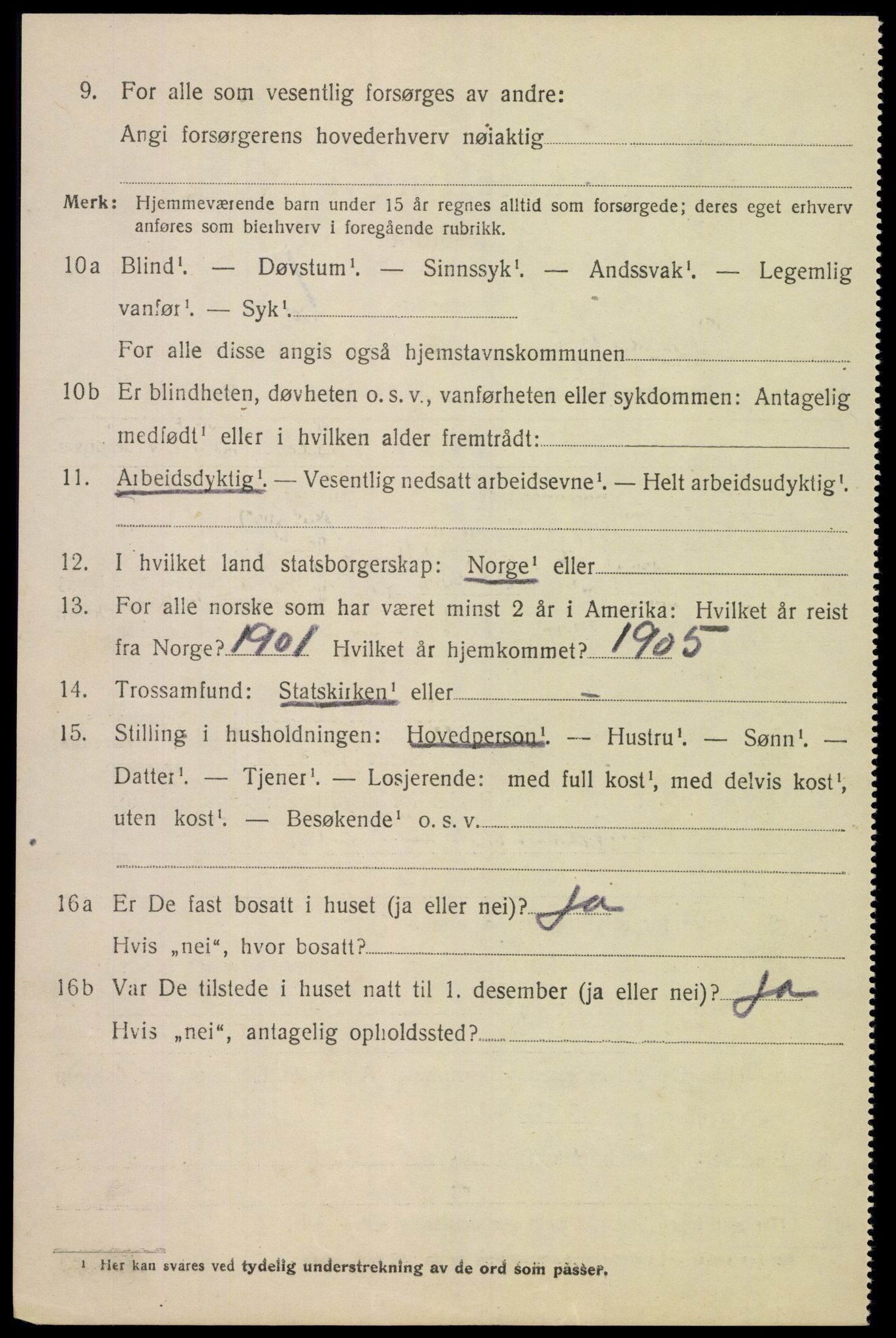 SAK, 1920 census for Åseral, 1920, p. 1465