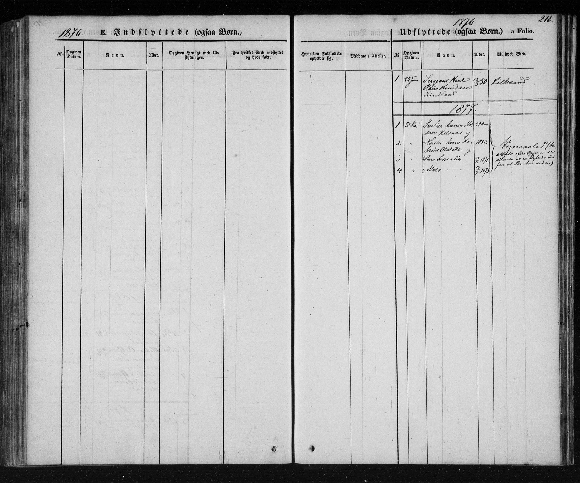 Holum sokneprestkontor, AV/SAK-1111-0022/F/Fa/Fab/L0005: Parish register (official) no. A 5, 1847-1874, p. 216