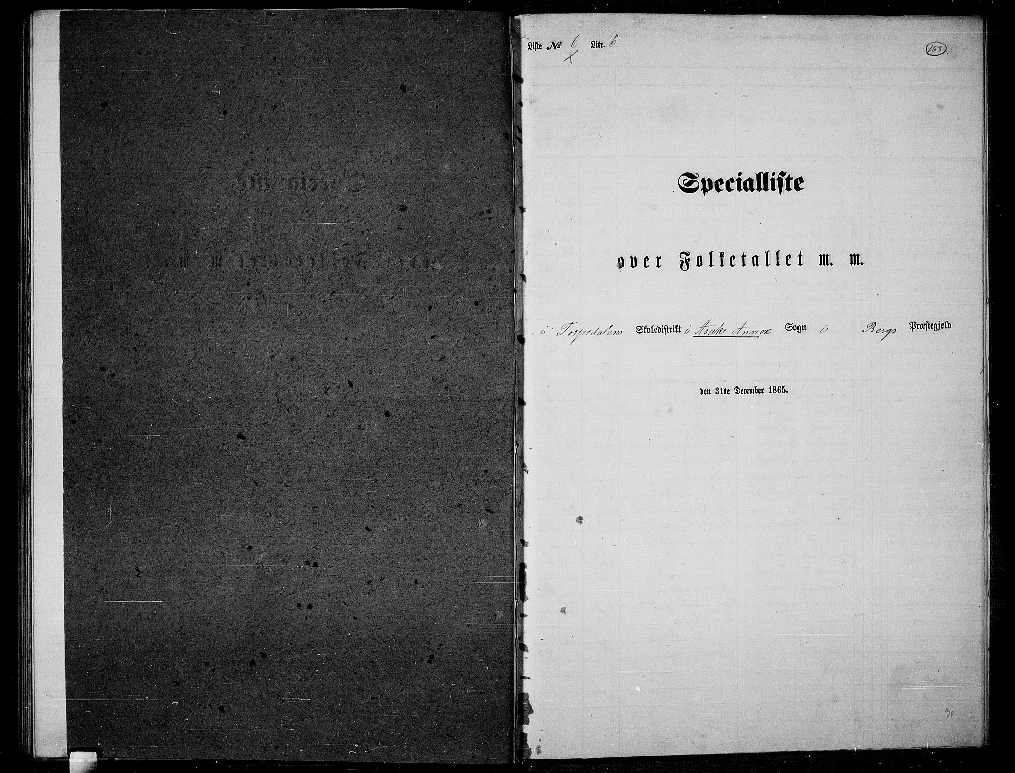 RA, 1865 census for Berg, 1865, p. 141