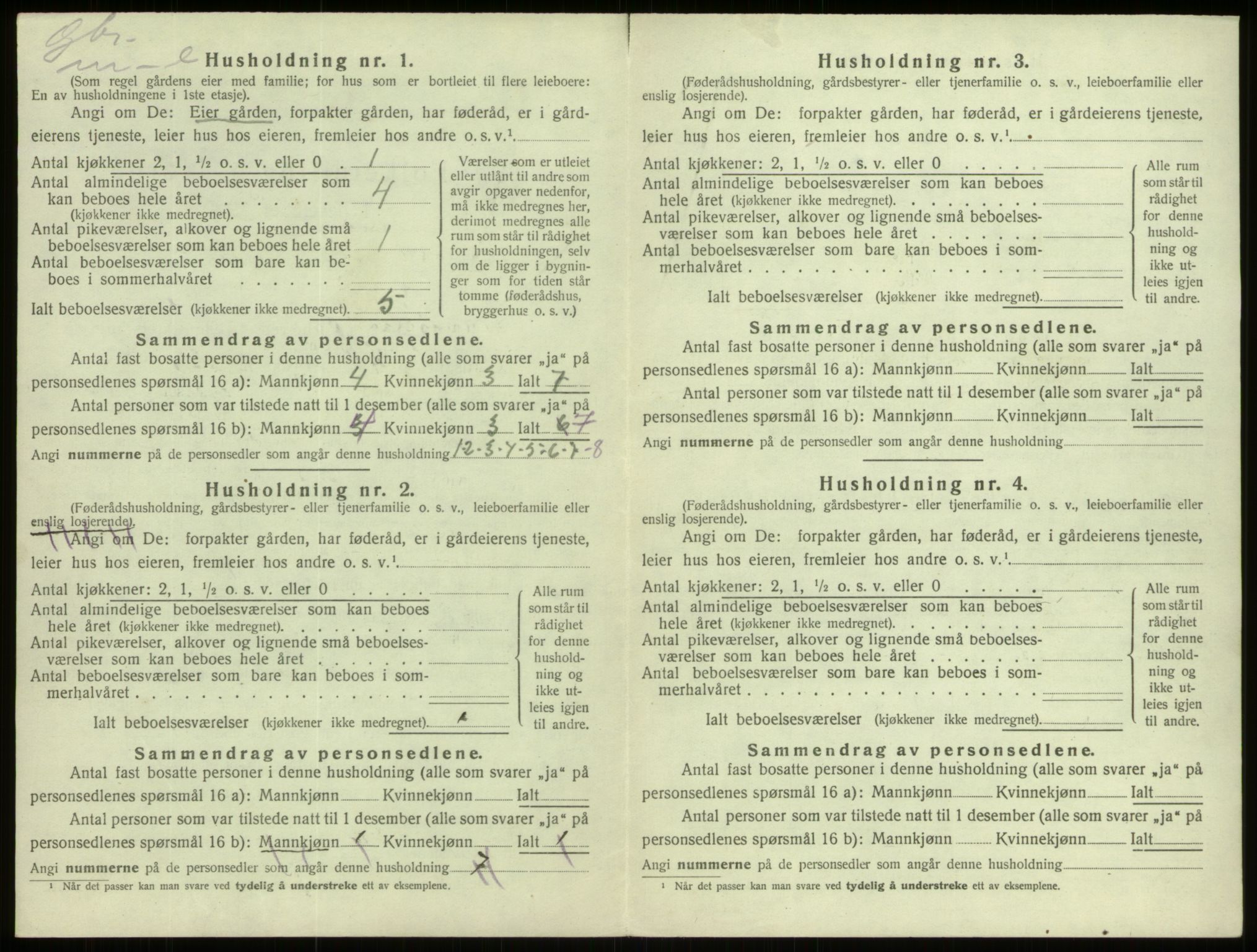 SAB, 1920 census for Davik, 1920, p. 545