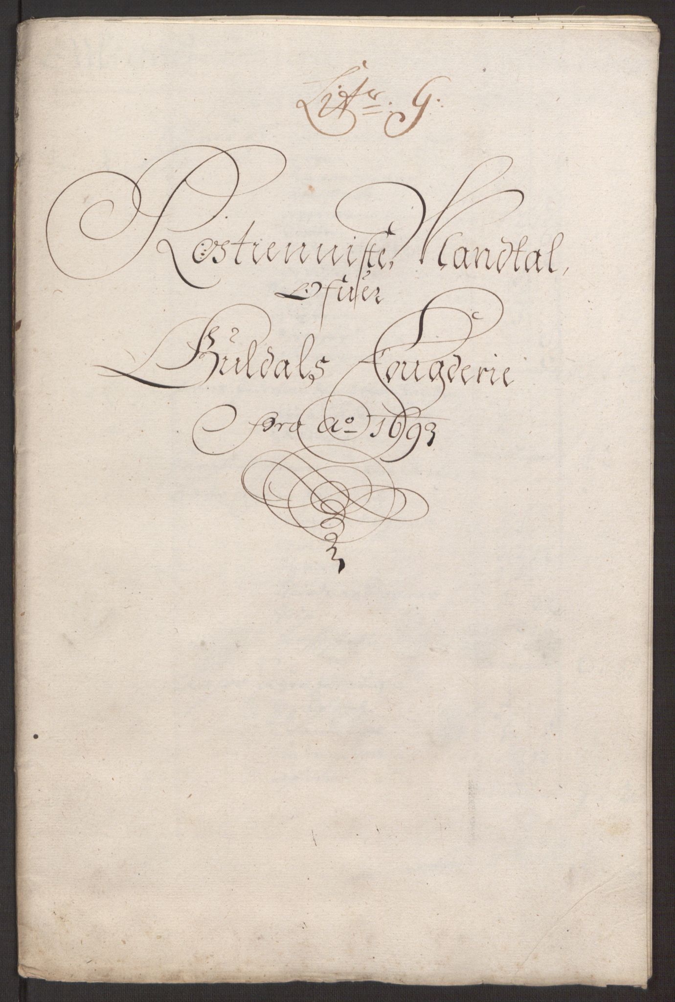 Rentekammeret inntil 1814, Reviderte regnskaper, Fogderegnskap, RA/EA-4092/R59/L3943: Fogderegnskap Gauldal, 1693, p. 107