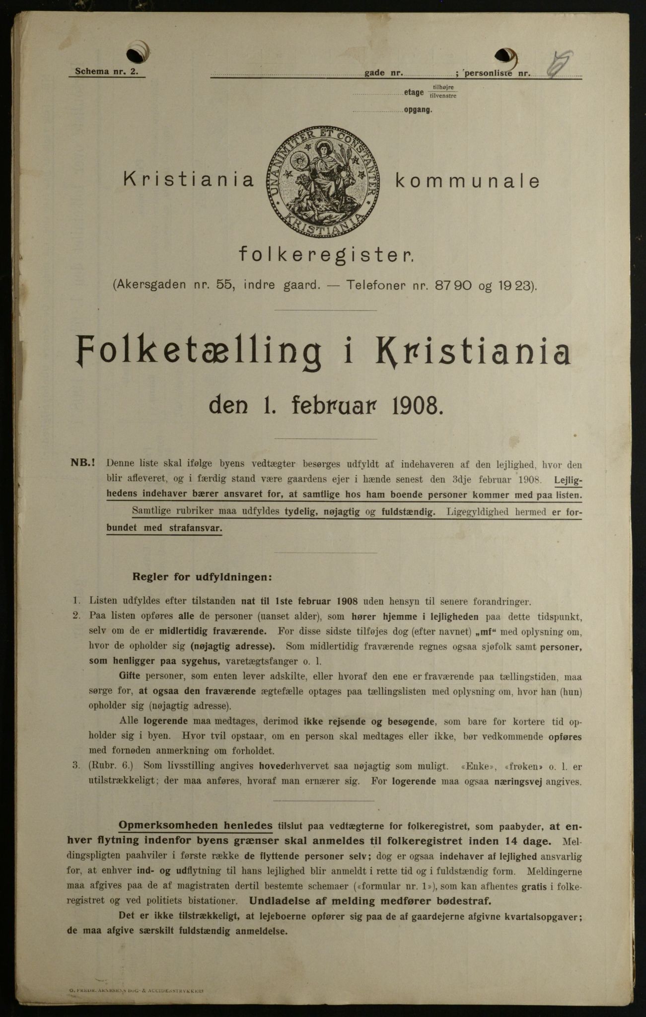 OBA, Municipal Census 1908 for Kristiania, 1908, p. 116489