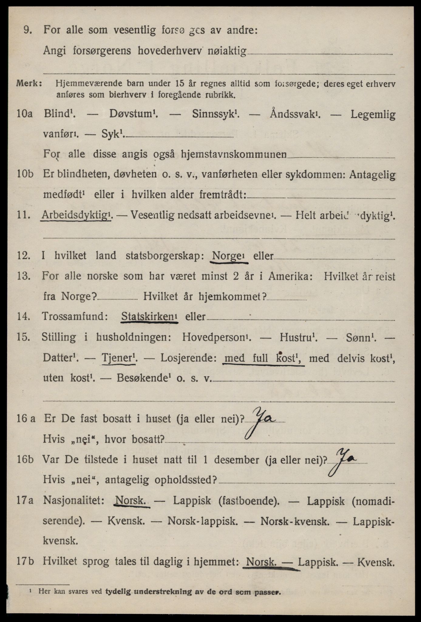 SAT, 1920 census for Meldal, 1920, p. 11126