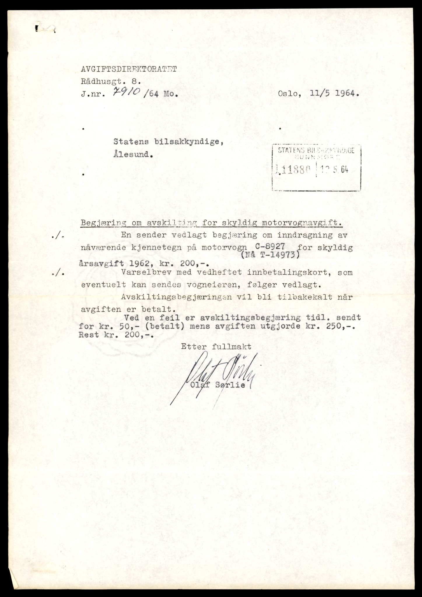 Møre og Romsdal vegkontor - Ålesund trafikkstasjon, AV/SAT-A-4099/F/Fe/L0049: Registreringskort for kjøretøy T 14864 - T 18613, 1927-1998, p. 2595