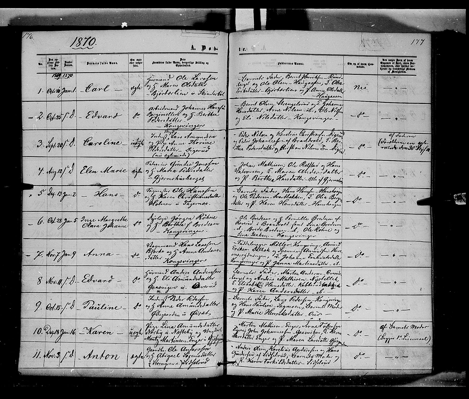 Vinger prestekontor, AV/SAH-PREST-024/H/Ha/Haa/L0011: Parish register (official) no. 11, 1862-1870, p. 177