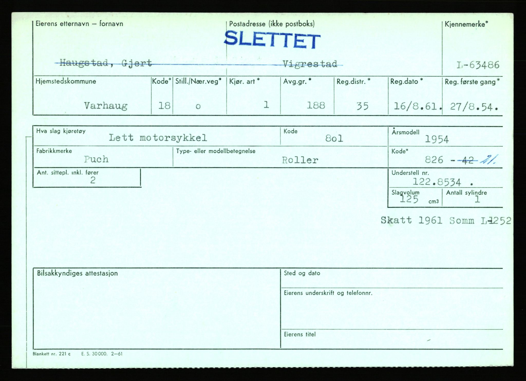 Stavanger trafikkstasjon, AV/SAST-A-101942/0/F/L0063: L-62700 - L-63799, 1930-1971, p. 2001