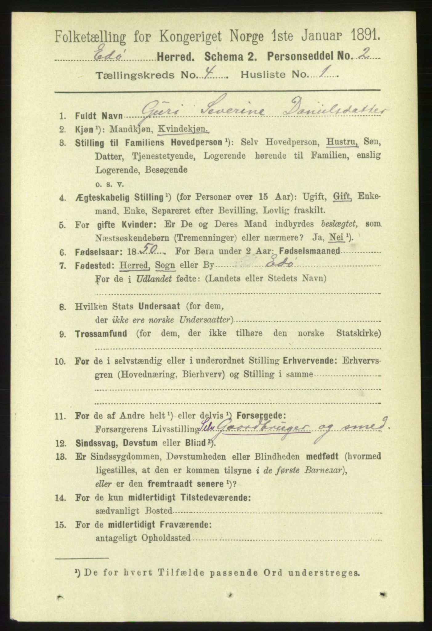 RA, 1891 census for 1573 Edøy, 1891, p. 953