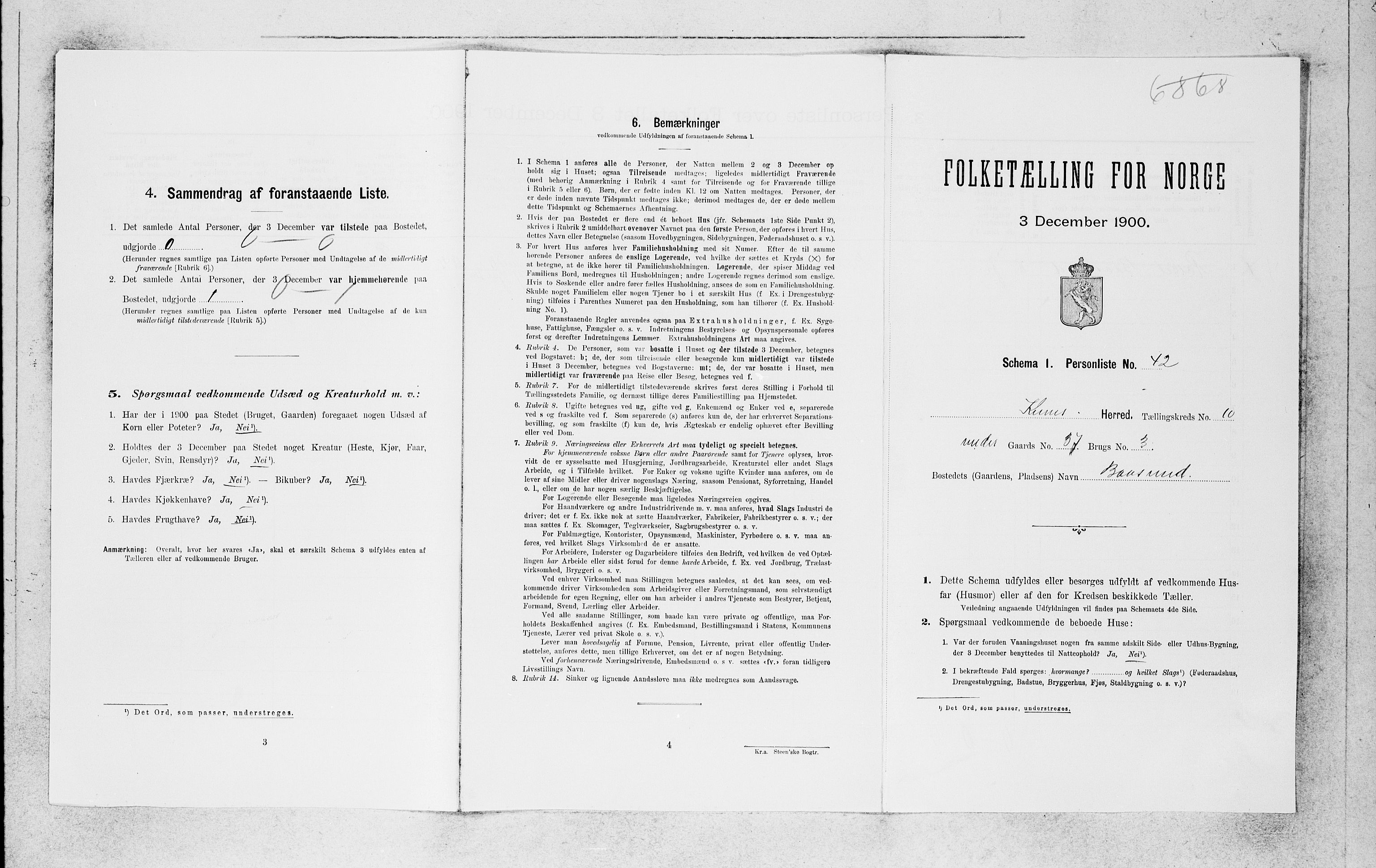 SAB, 1900 census for Kinn, 1900, p. 1179