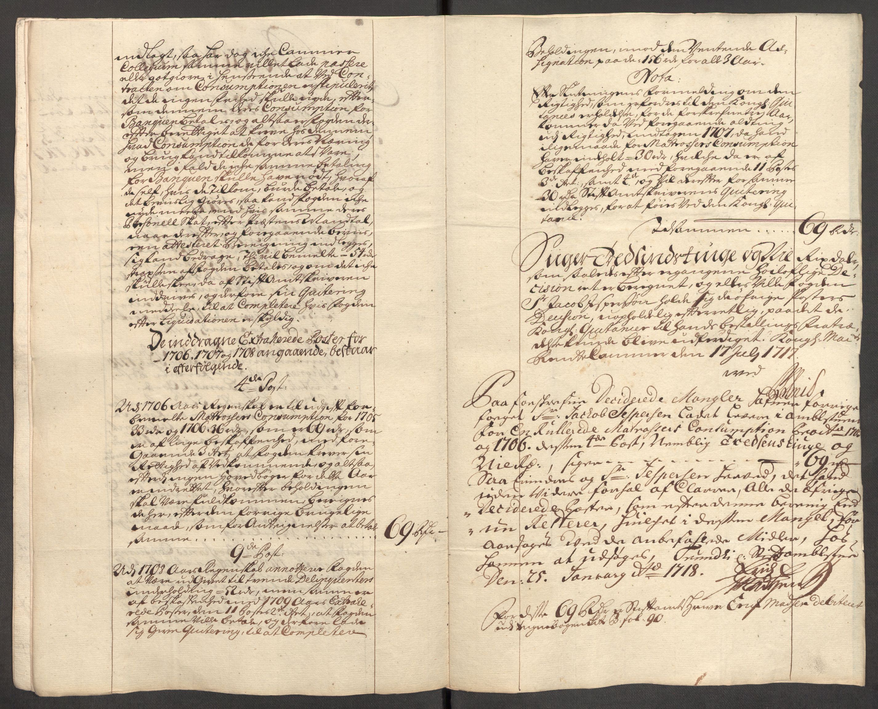 Rentekammeret inntil 1814, Reviderte regnskaper, Fogderegnskap, AV/RA-EA-4092/R64/L4431: Fogderegnskap Namdal, 1709-1710, p. 258