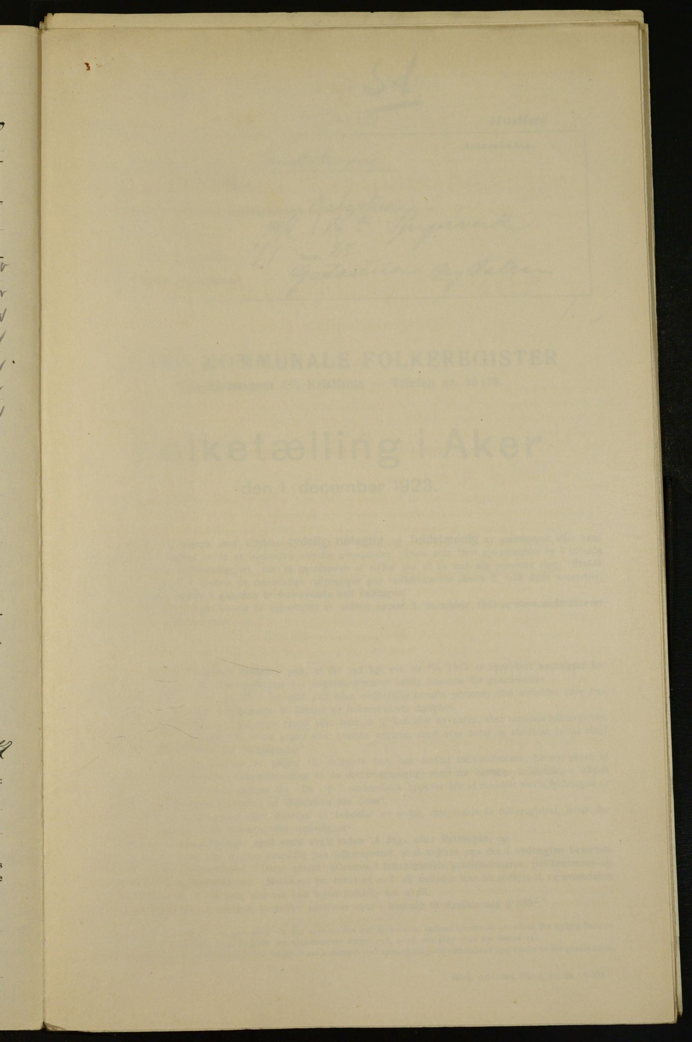 , Municipal Census 1923 for Aker, 1923, p. 16492