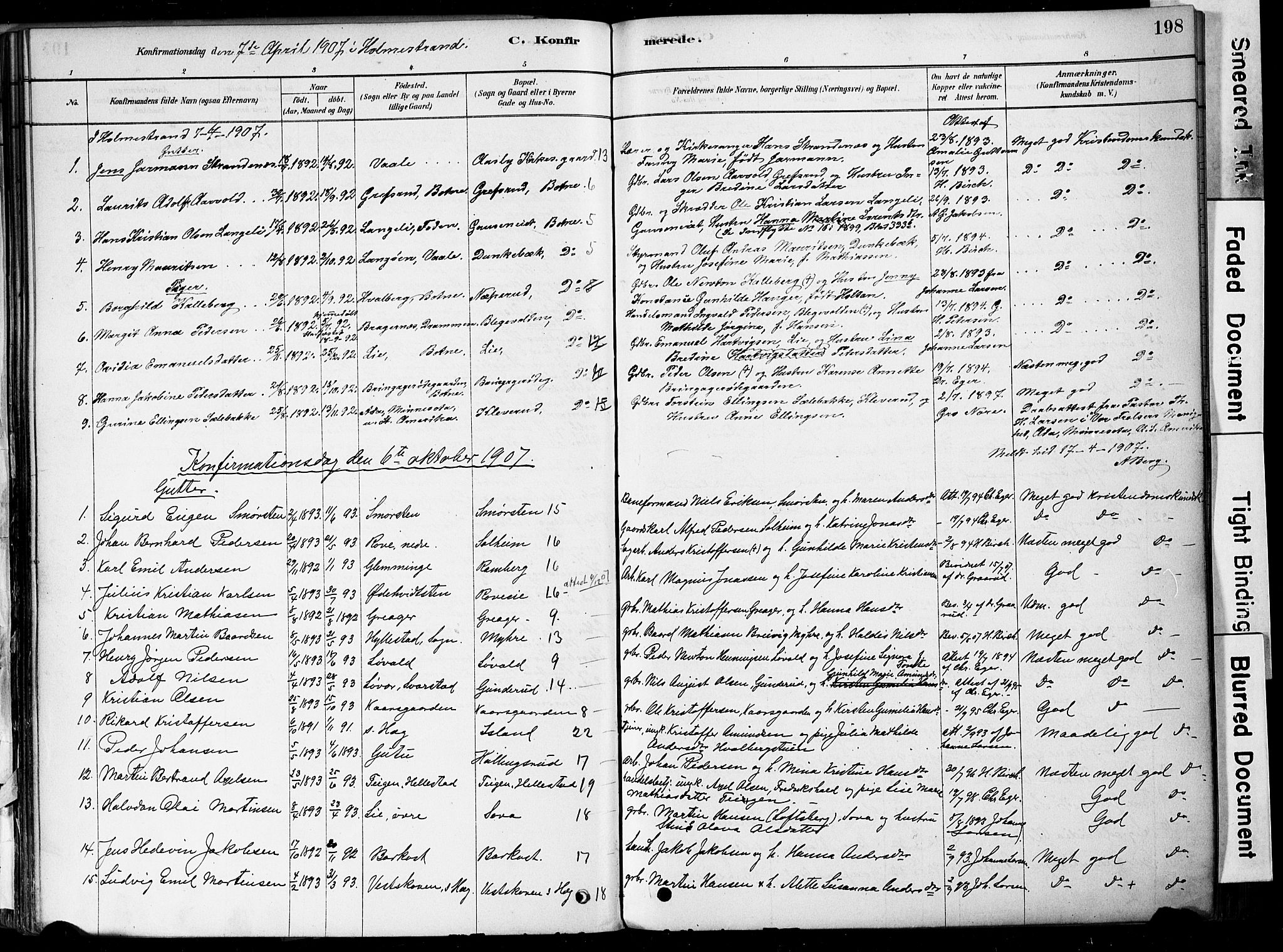 Botne kirkebøker, SAKO/A-340/F/Fa/L0007: Parish register (official) no. I 7, 1878-1910, p. 198