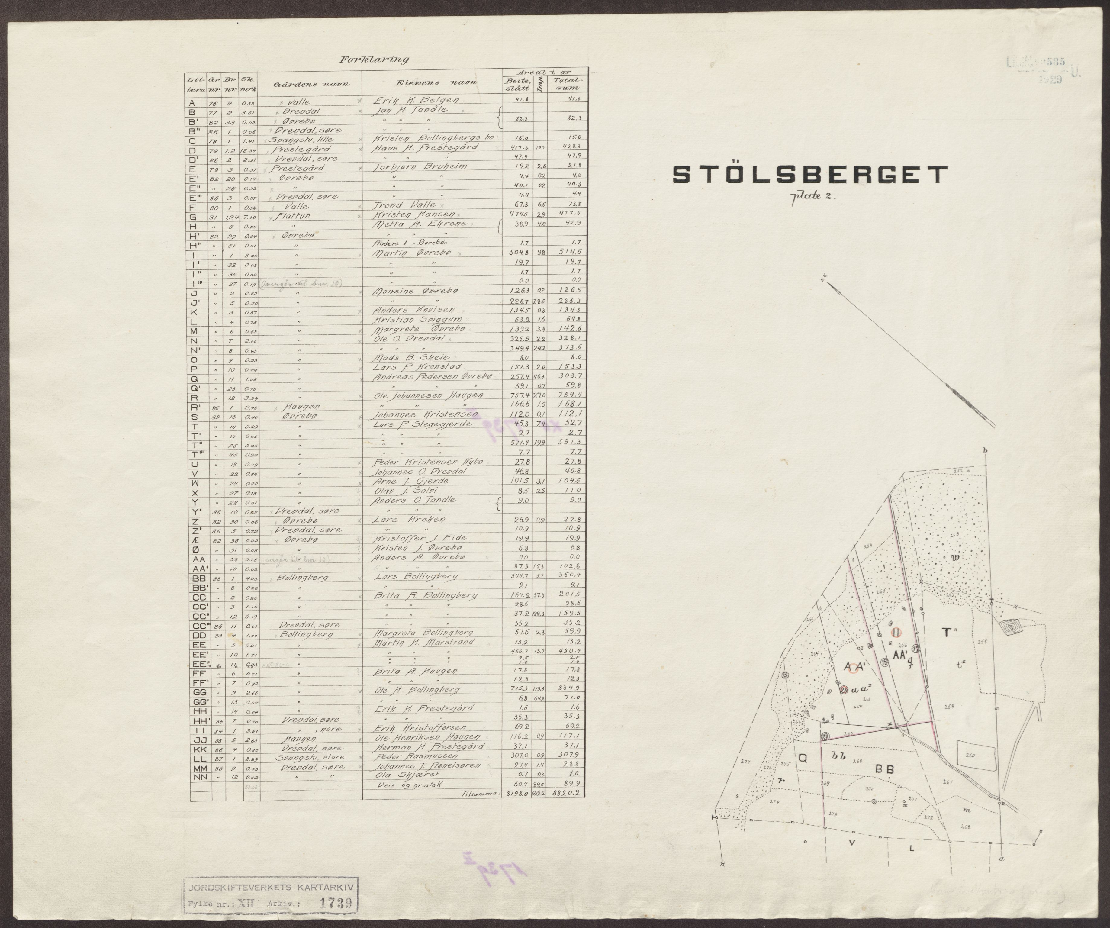 Jordskifteverkets kartarkiv, AV/RA-S-3929/T, 1859-1988, p. 2034