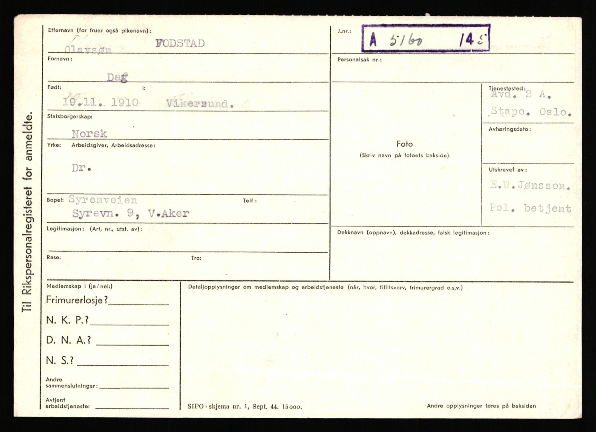 Statspolitiet - Hovedkontoret / Osloavdelingen, AV/RA-S-1329/C/Ca/L0004: Eid - funn av gjenstander	, 1943-1945, p. 3766