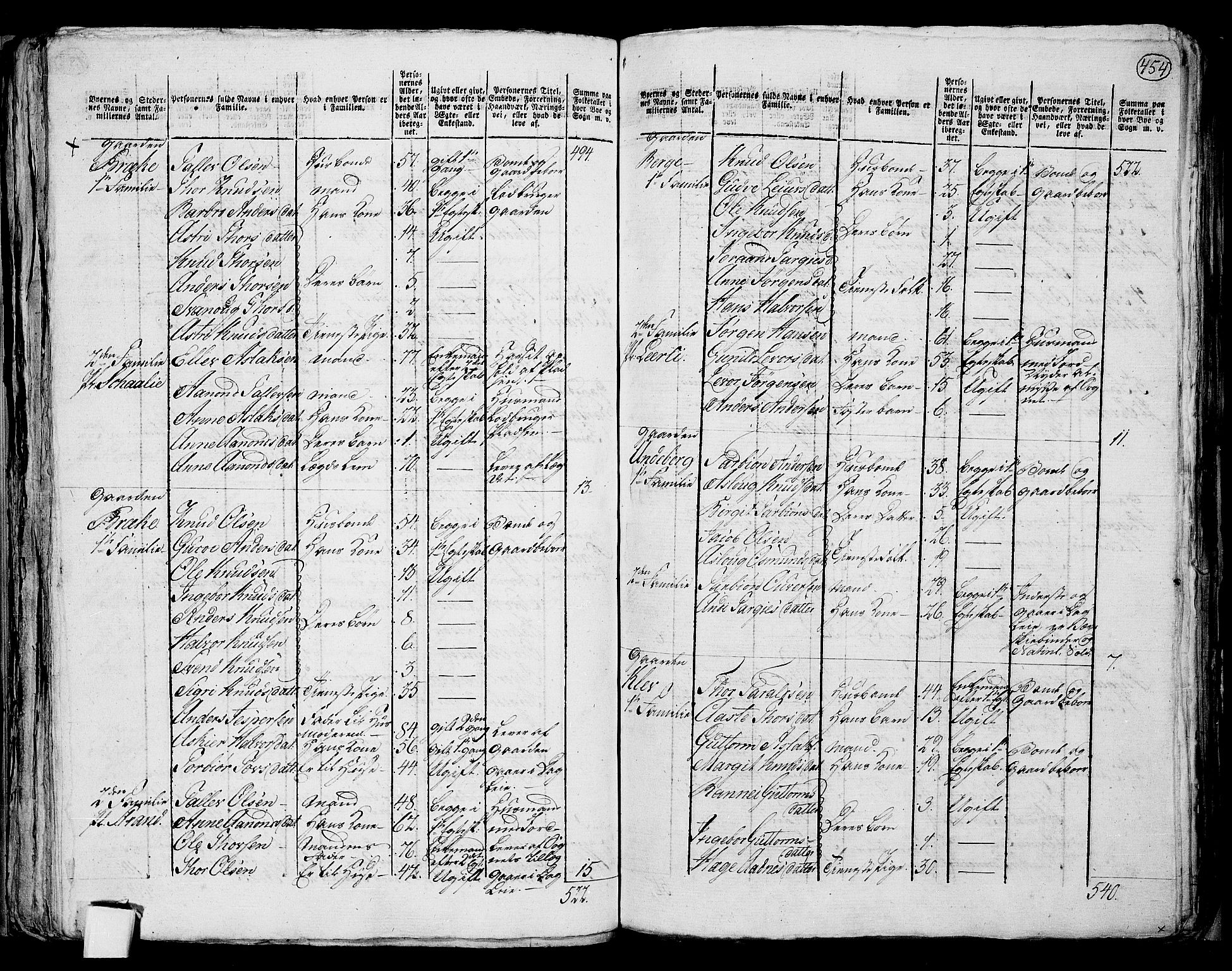 RA, 1801 census for 0829P Kviteseid, 1801, p. 453b-454a