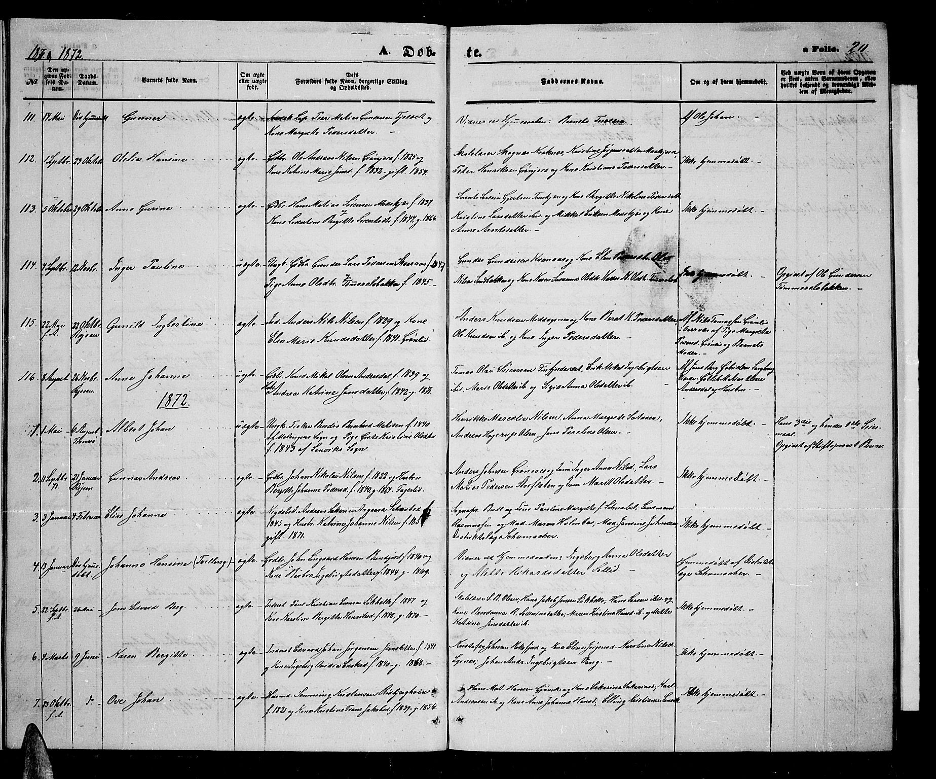 Lenvik sokneprestembete, SATØ/S-1310/H/Ha/Hab/L0005klokker: Parish register (copy) no. 5, 1870-1880, p. 20