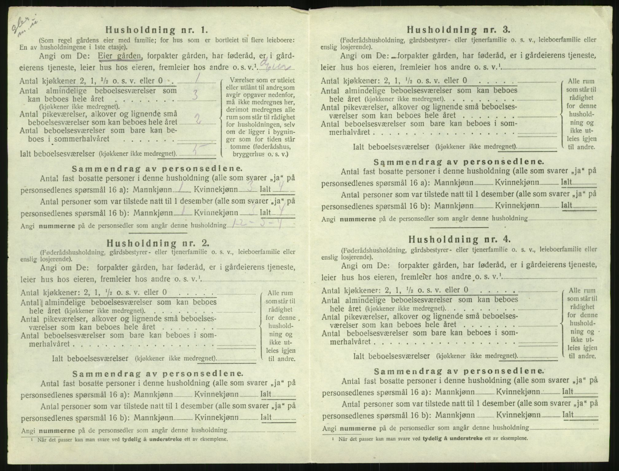 SAT, 1920 census for Hustad, 1920, p. 604