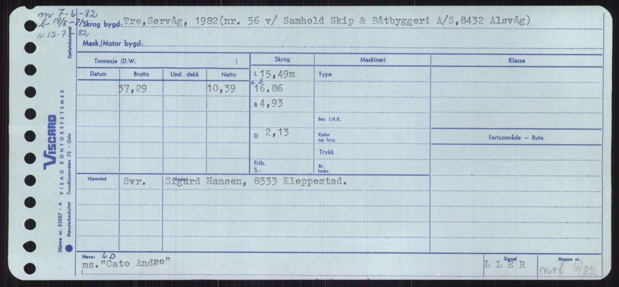 Sjøfartsdirektoratet med forløpere, Skipsmålingen, AV/RA-S-1627/H/Ha/L0001/0002: Fartøy, A-Eig / Fartøy Bjør-Eig, p. 601