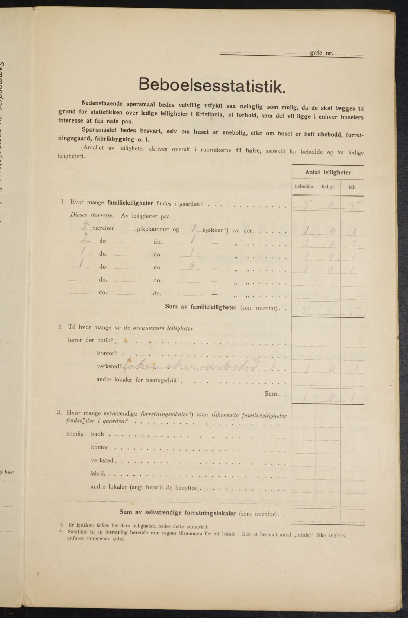 OBA, Municipal Census 1915 for Kristiania, 1915, p. 61405