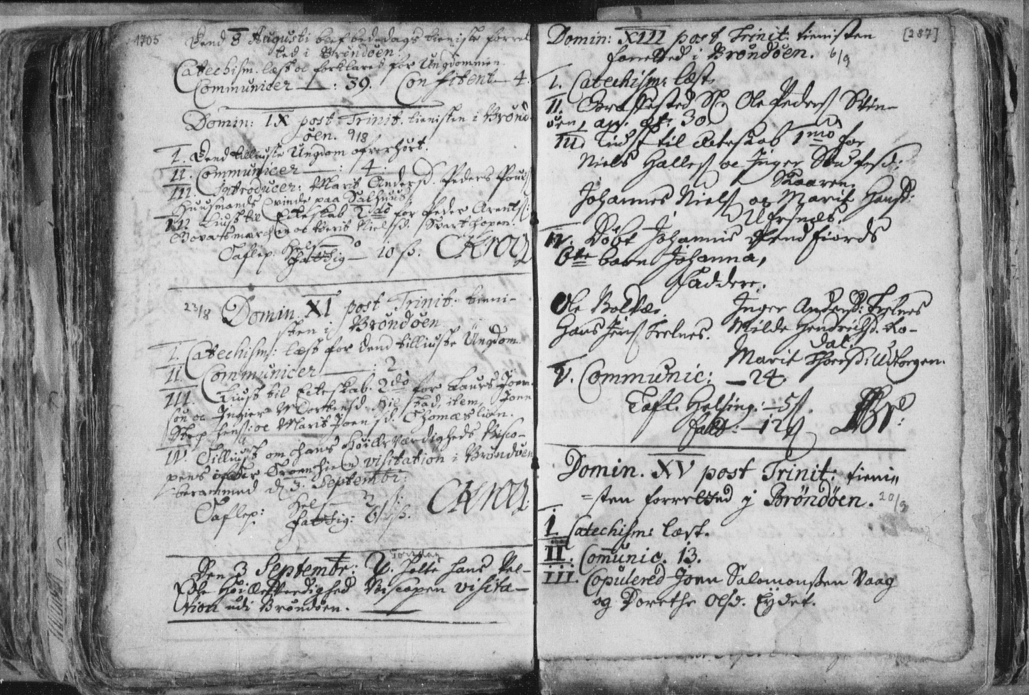 Ministerialprotokoller, klokkerbøker og fødselsregistre - Nordland, SAT/A-1459/813/L0192: Parish register (official) no. 813A02, 1677-1718, p. 287