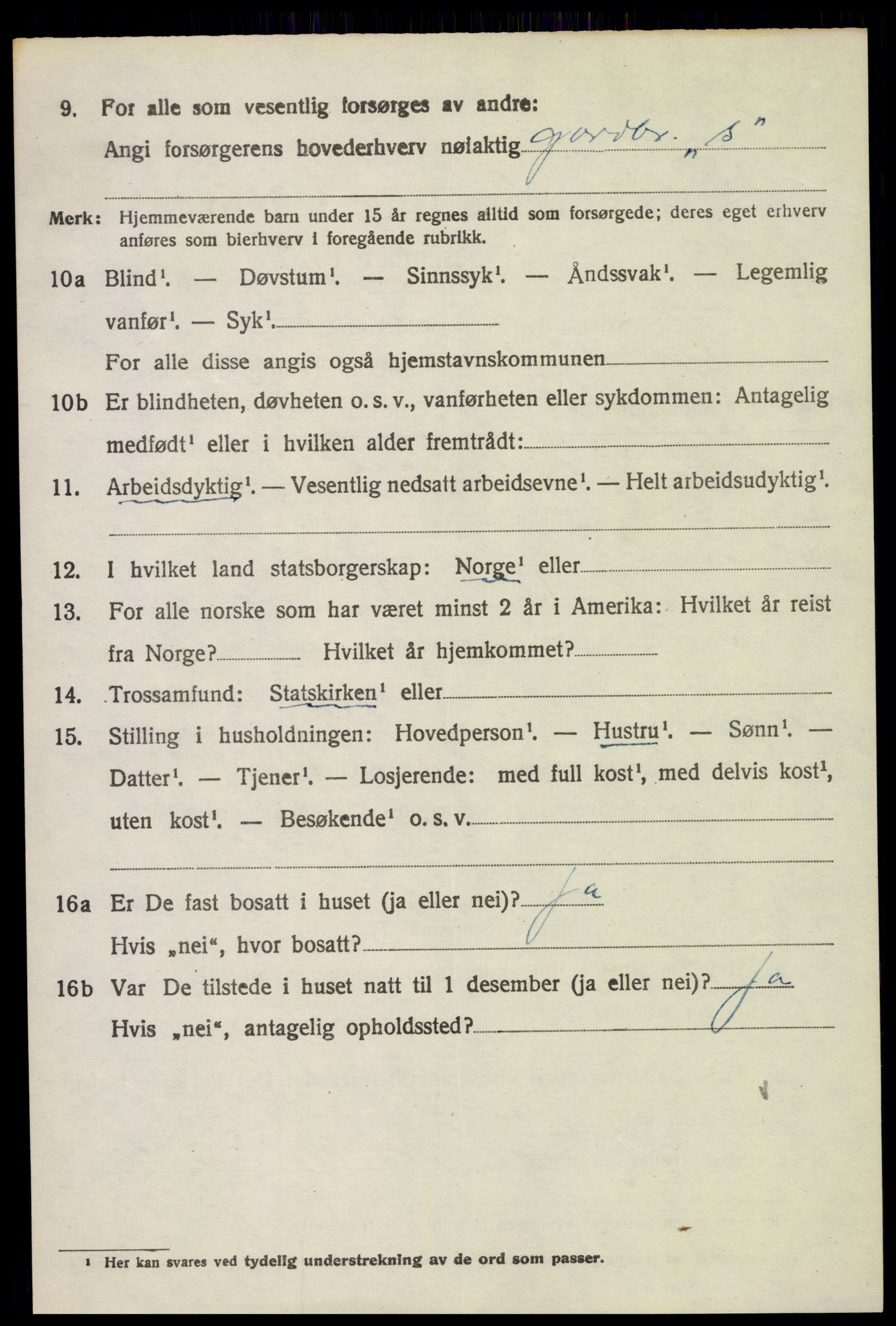 SAH, 1920 census for Nes (Hedmark), 1920, p. 5073