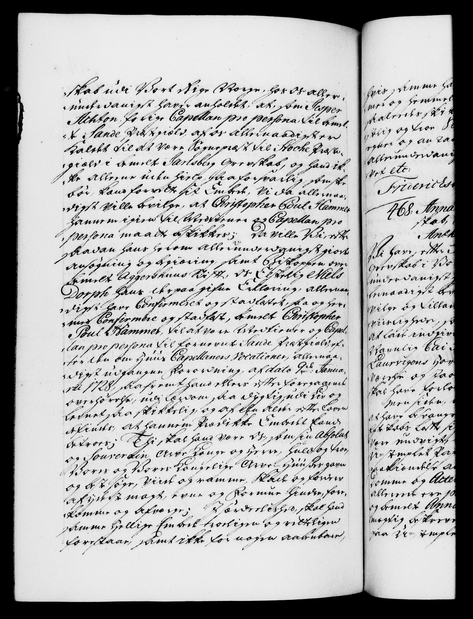 Danske Kanselli 1572-1799, AV/RA-EA-3023/F/Fc/Fca/Fcaa/L0033: Norske registre, 1743-1744, p. 301b