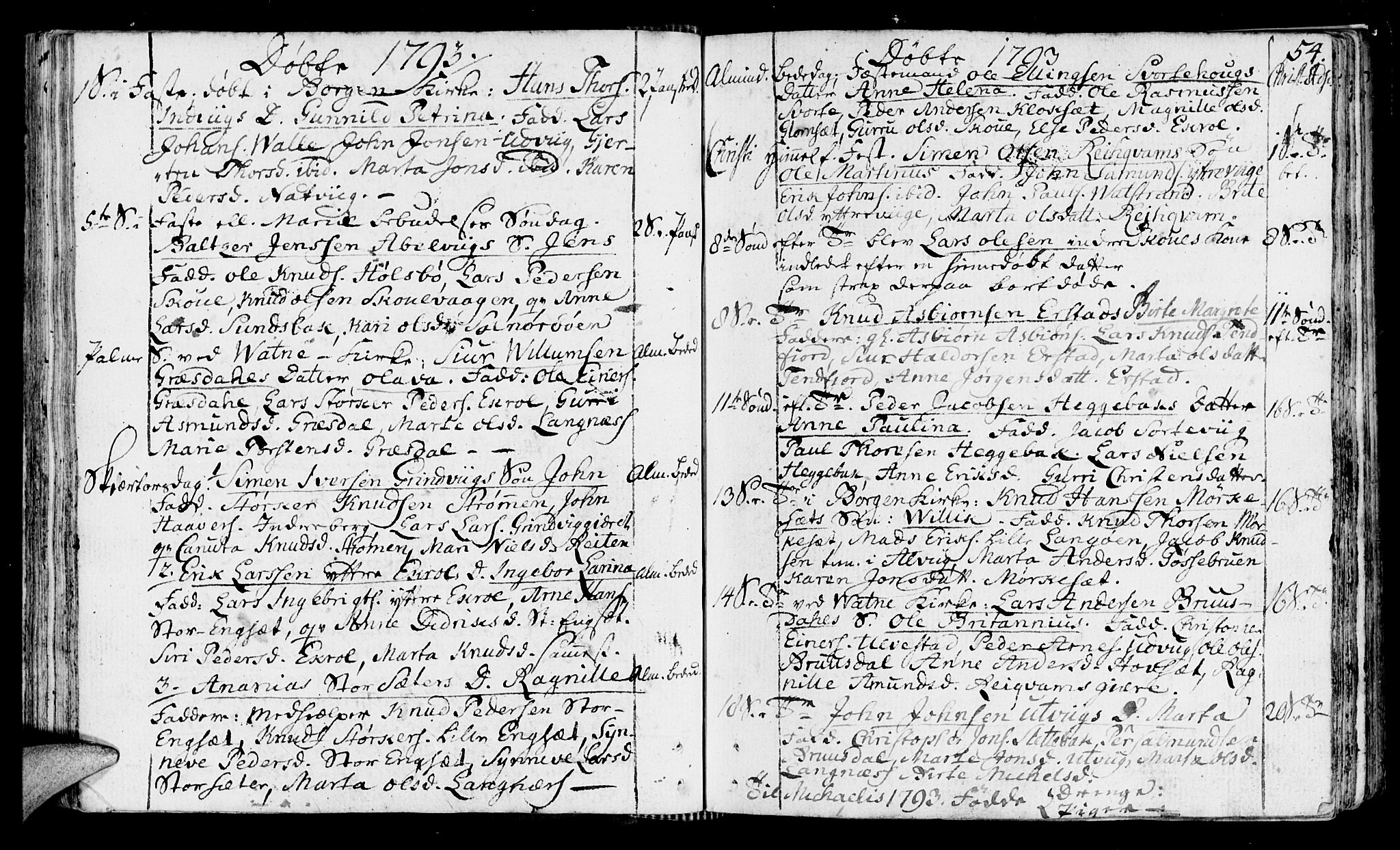 Ministerialprotokoller, klokkerbøker og fødselsregistre - Møre og Romsdal, AV/SAT-A-1454/524/L0350: Parish register (official) no. 524A02, 1780-1817, p. 54
