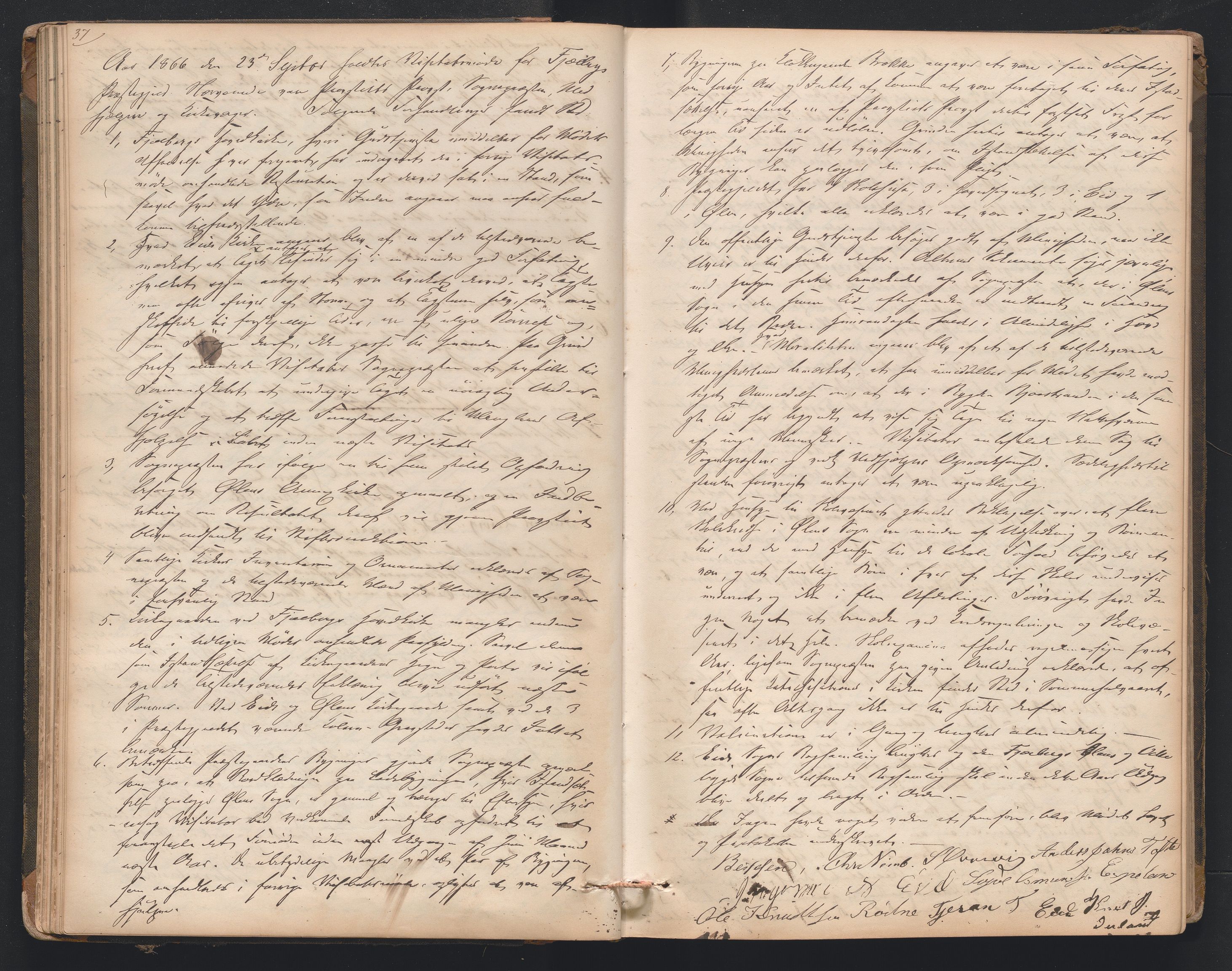 Nordre Sunnhordland prosti, AV/SAB-A-99912/F/L0001: Visitasprotokoll , 1860-1959, p. 37