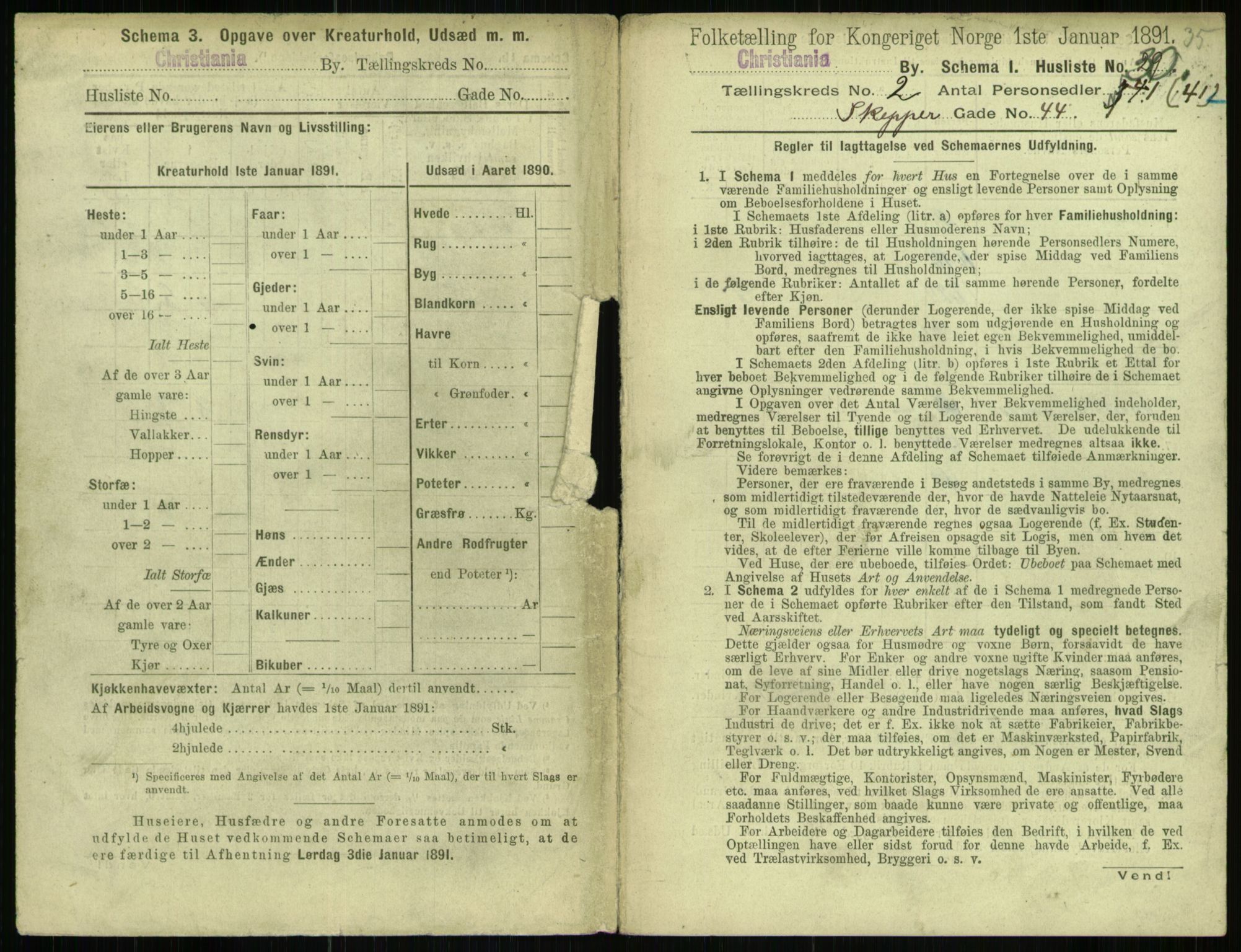 RA, 1891 census for 0301 Kristiania, 1891, p. 590