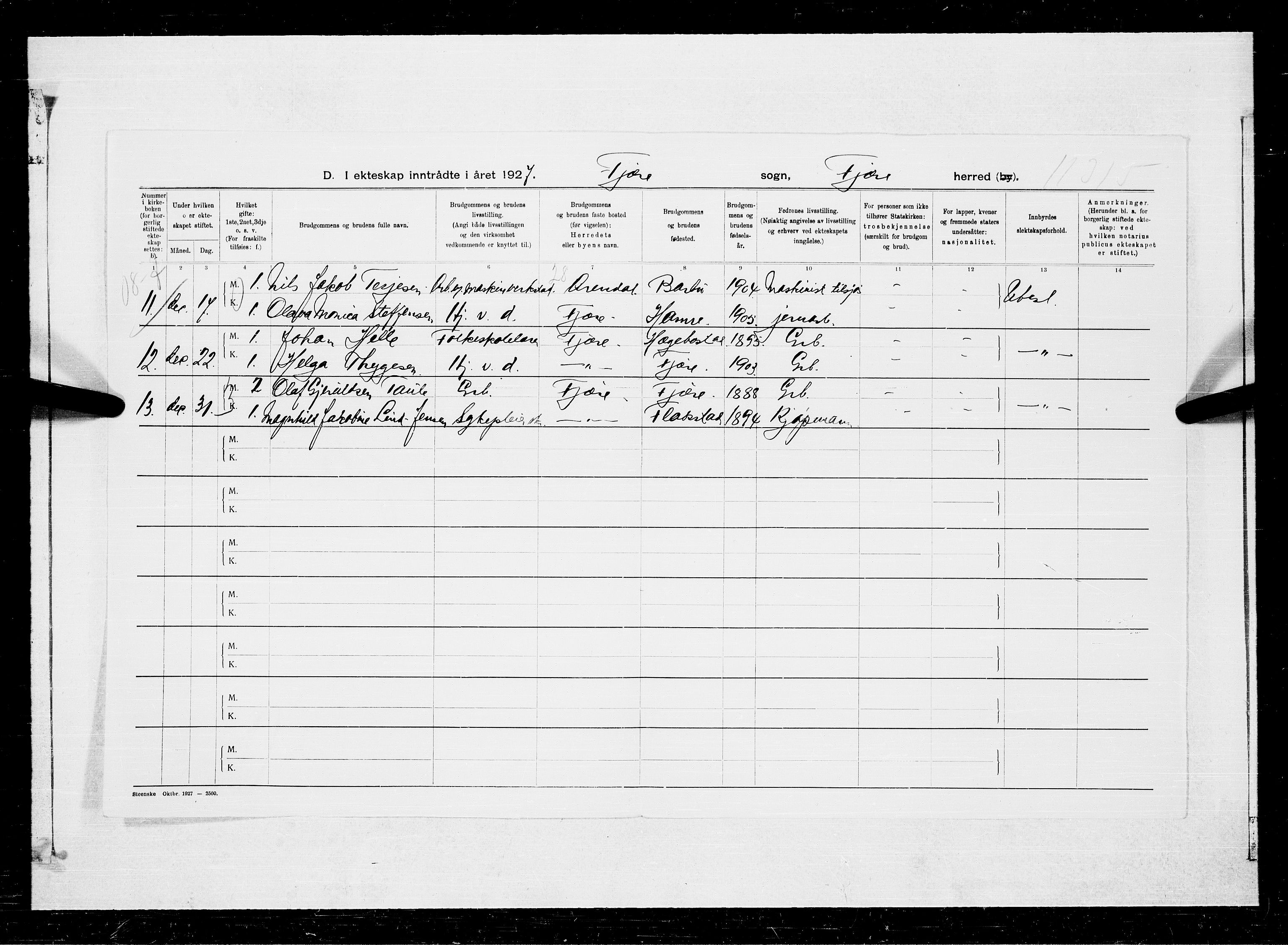 Fjære sokneprestkontor, SAK/1111-0011/F/Fa/L0003: Parish register (official) no. A 3.2, 1921-1933