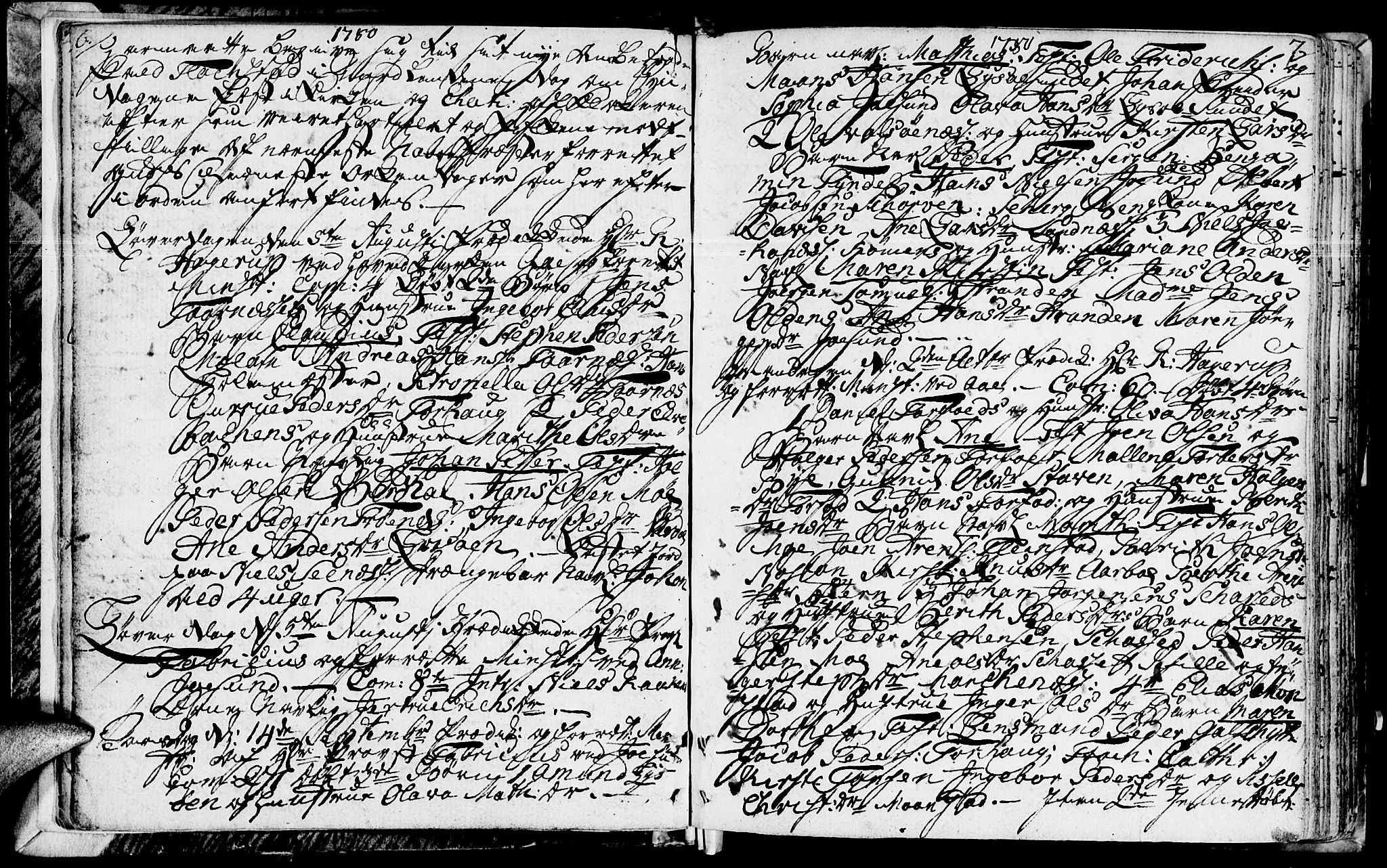 Ministerialprotokoller, klokkerbøker og fødselsregistre - Sør-Trøndelag, SAT/A-1456/655/L0673: Parish register (official) no. 655A02, 1780-1801, p. 6-7