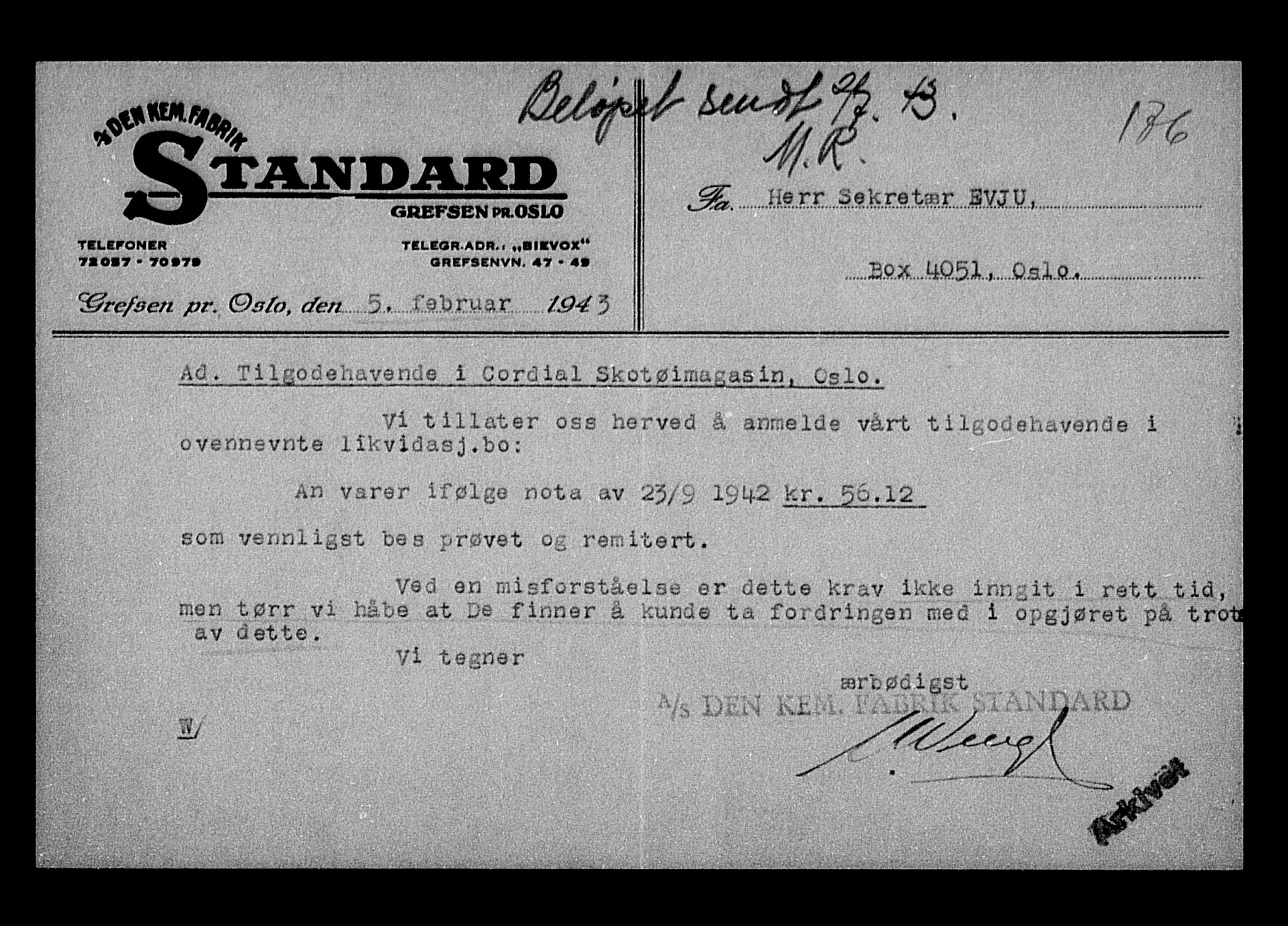 Justisdepartementet, Tilbakeføringskontoret for inndratte formuer, AV/RA-S-1564/H/Hc/Hcc/L0929: --, 1945-1947, p. 61