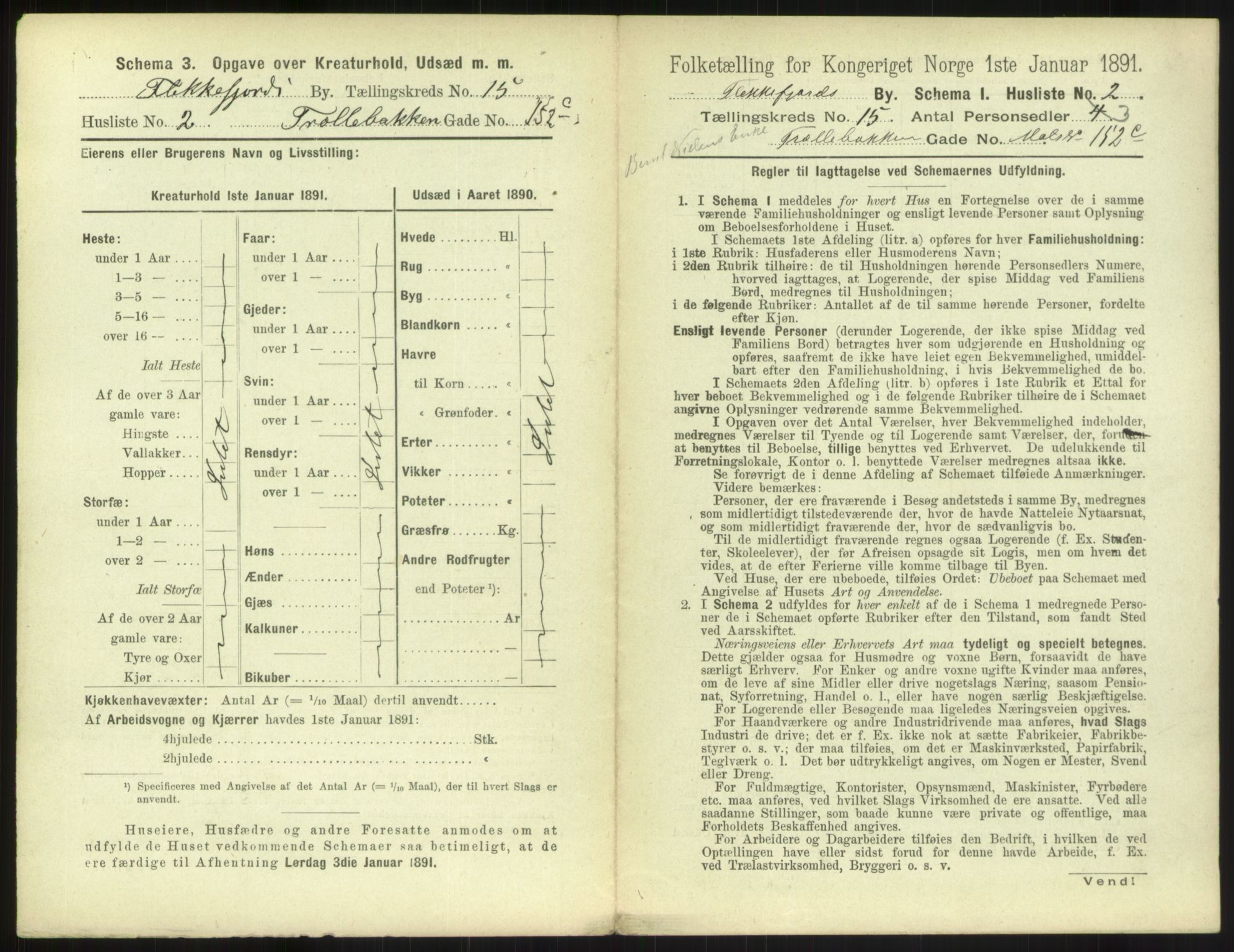 RA, 1891 census for 1004 Flekkefjord, 1891, p. 518