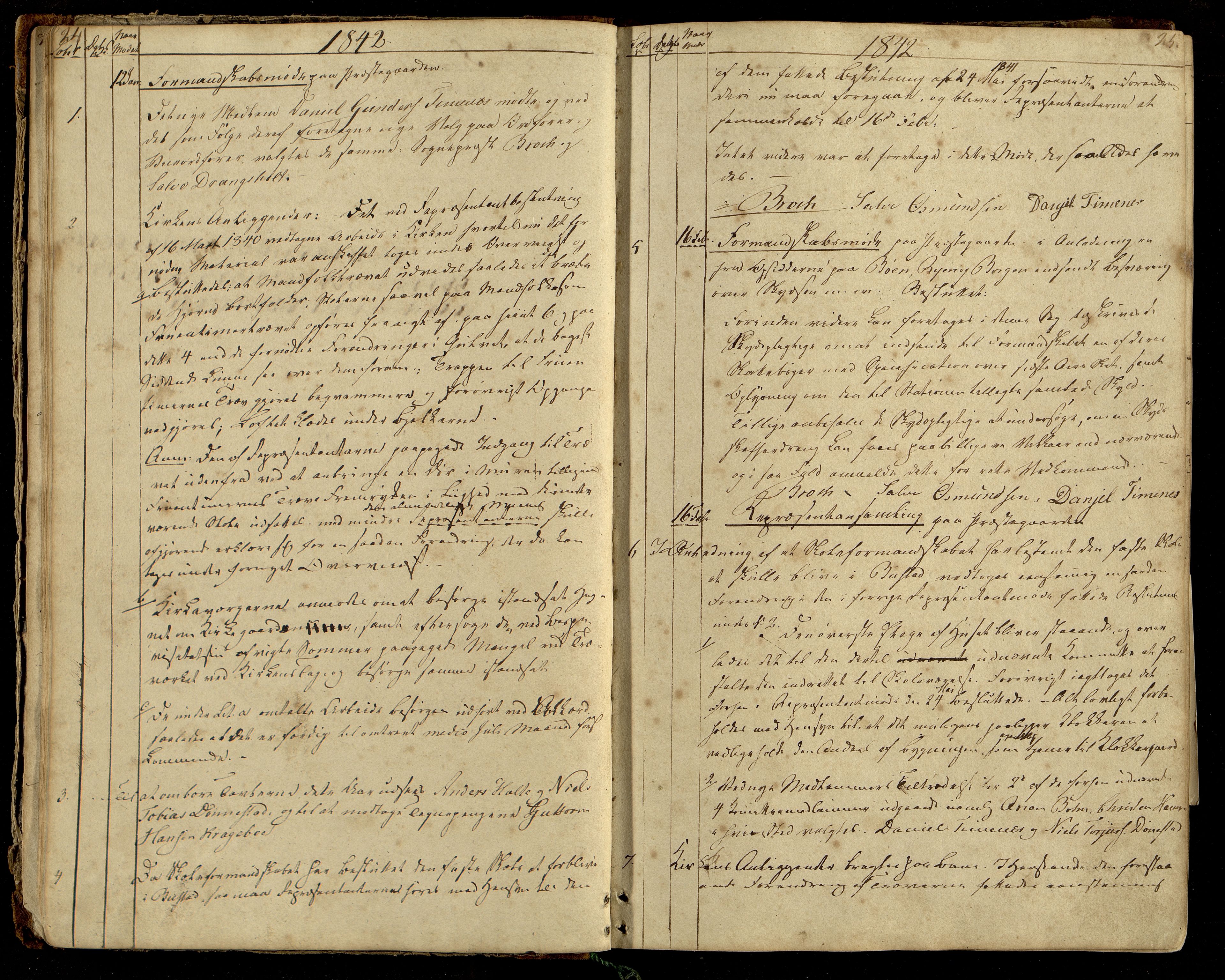 Tveit kommune - Formannskapet/ Kommunestyret, ARKSOR/1001TV120/A/L0001: Møtebok (d), 1838-1865