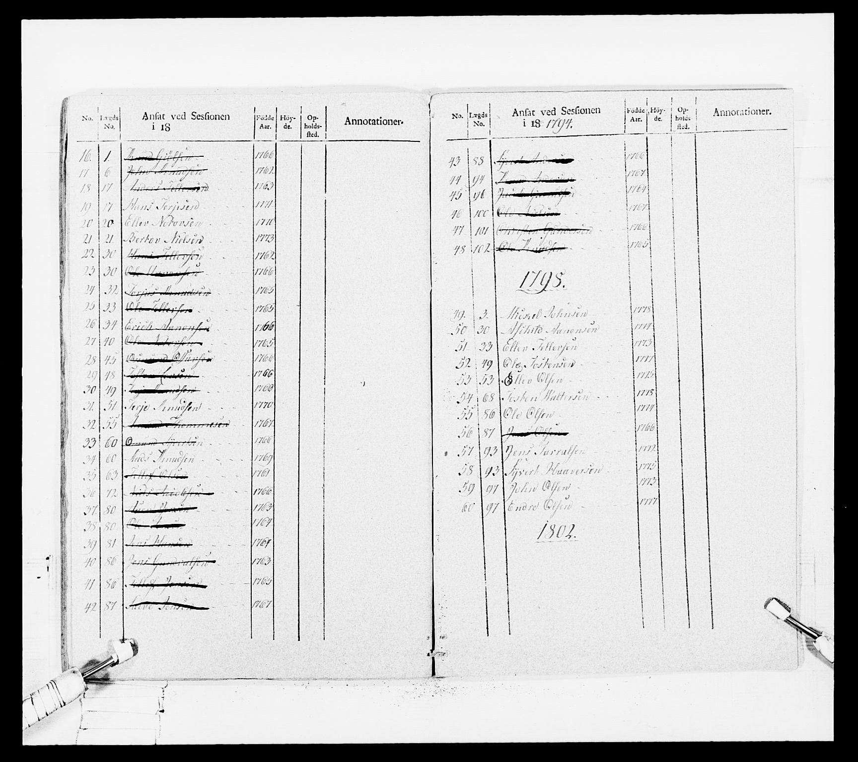 Generalitets- og kommissariatskollegiet, Det kongelige norske kommissariatskollegium, AV/RA-EA-5420/E/Eh/L0108: Vesterlenske nasjonale infanteriregiment, 1791-1802, p. 535