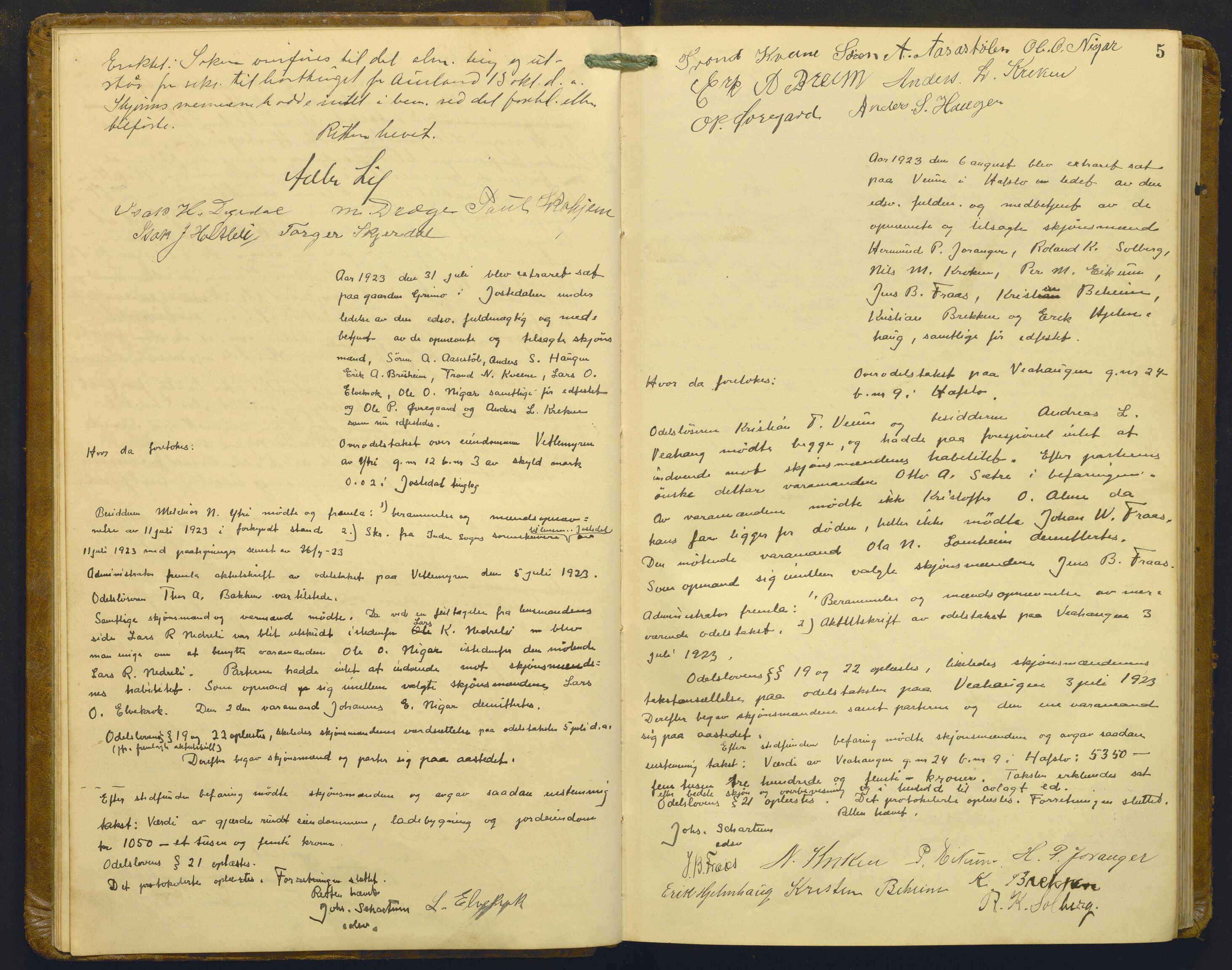 Indre Sogn tingrett, AV/SAB-A-3301/1/F/Fb/Fba/L0015: Sivile og offentlege saker, Bb 11, 1923-1928, p. 4b-5a