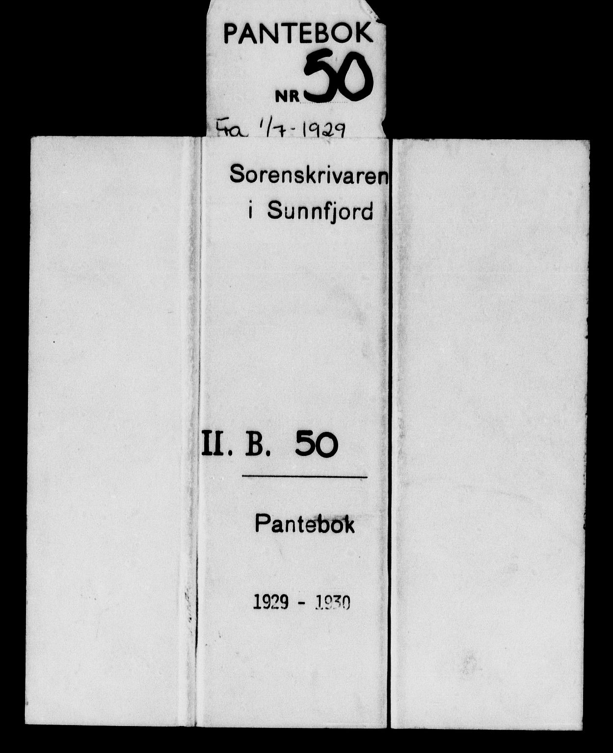 Sunnfjord tingrett, SAB/A-3201/1/G/Gb/Gba/L0050: Mortgage book no. II.B.50, 1929-1930