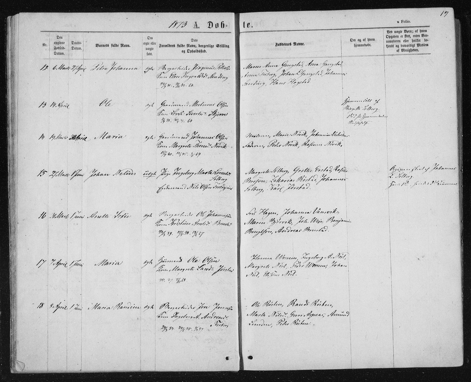 Ministerialprotokoller, klokkerbøker og fødselsregistre - Nord-Trøndelag, AV/SAT-A-1458/722/L0219: Parish register (official) no. 722A06, 1868-1880, p. 19