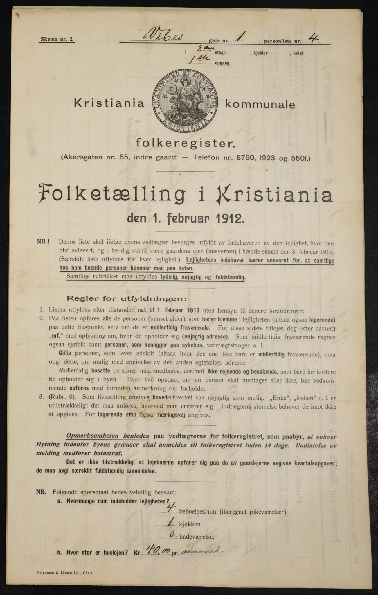 OBA, Municipal Census 1912 for Kristiania, 1912, p. 122524