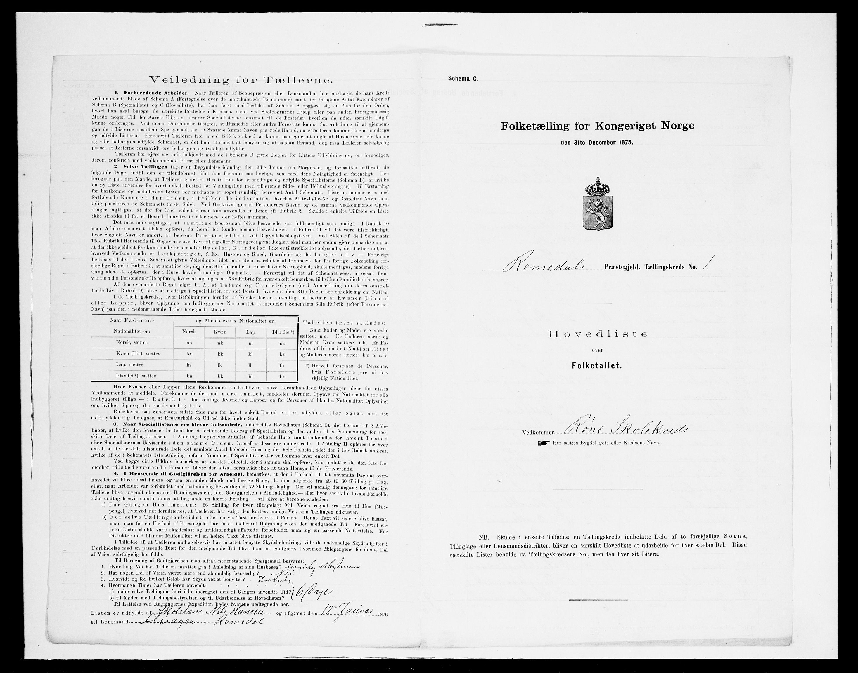 SAH, 1875 census for 0416P Romedal, 1875, p. 24