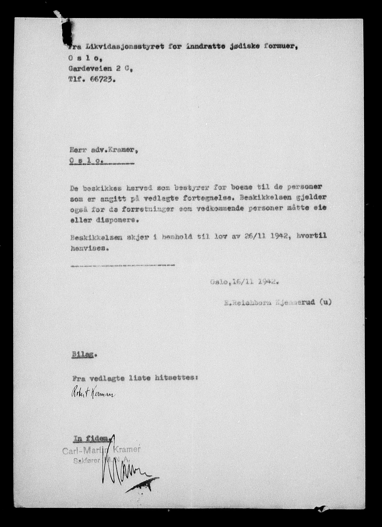 Justisdepartementet, Tilbakeføringskontoret for inndratte formuer, AV/RA-S-1564/H/Hc/Hcc/L0951: --, 1945-1947, p. 188